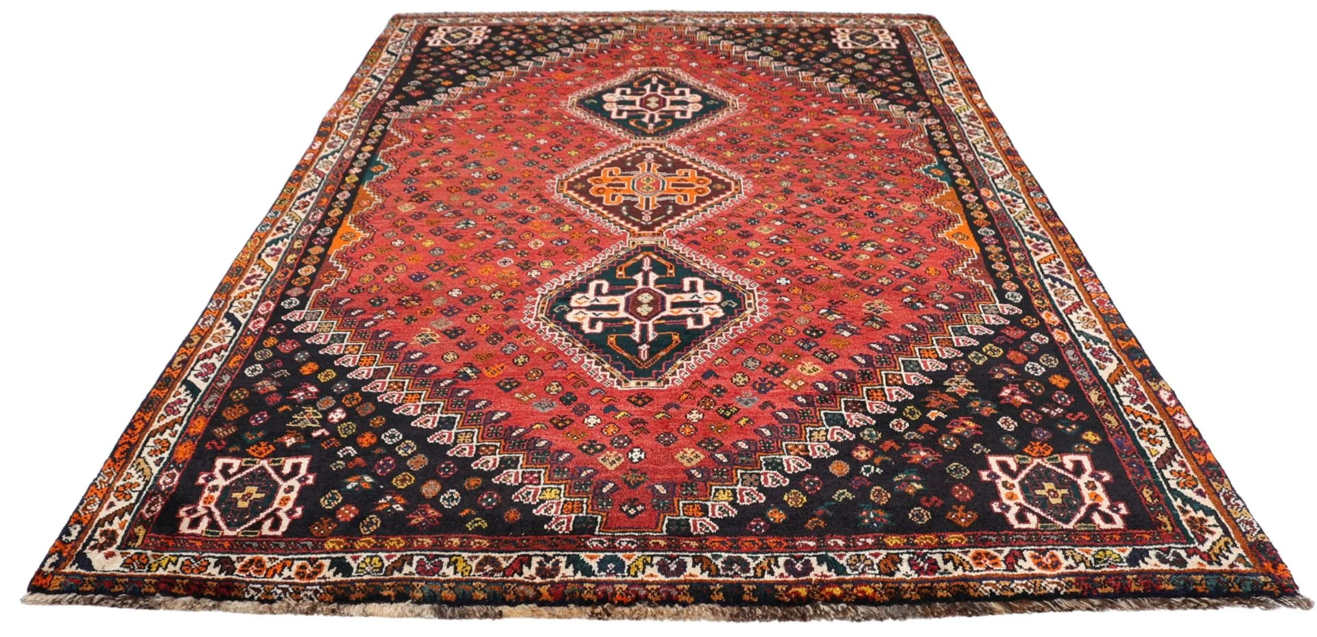 Alternative view of Hand-Knotted Shiraz Persian Rug, 170 × 270 cm, Wool