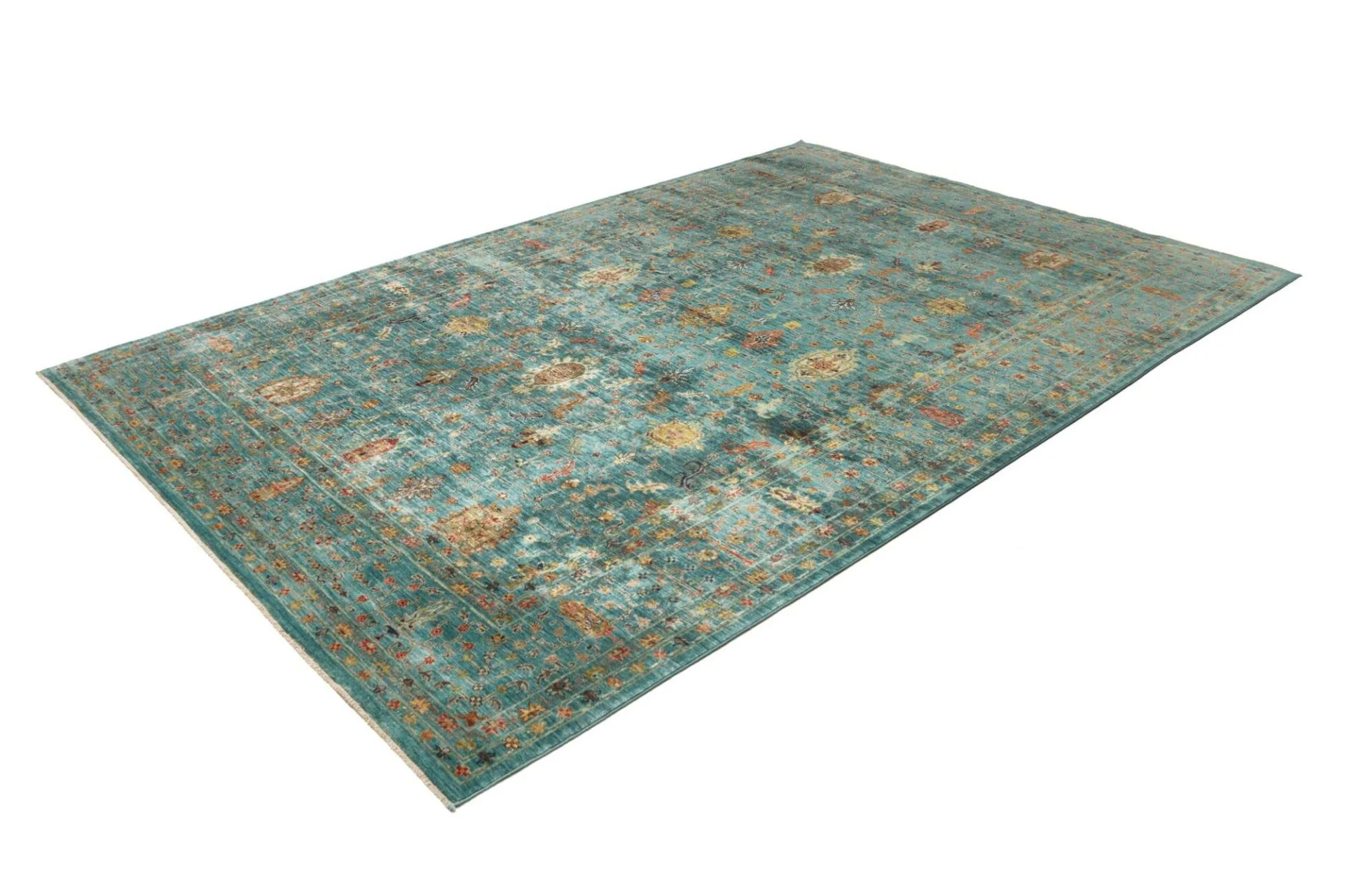Alternative view of Hand-Knotted Samarkand Pakistani Rug, 207 × 294 cm, Wool