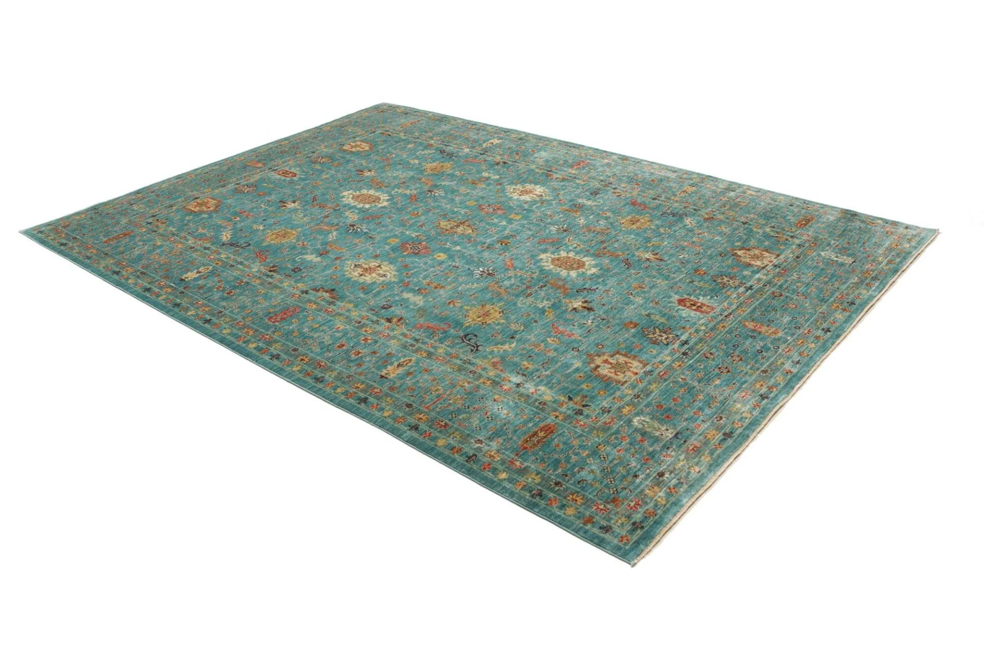 Hand-Knotted Samarkand Pakistani Rug, 207 × 294 cm, Wool - Image 3