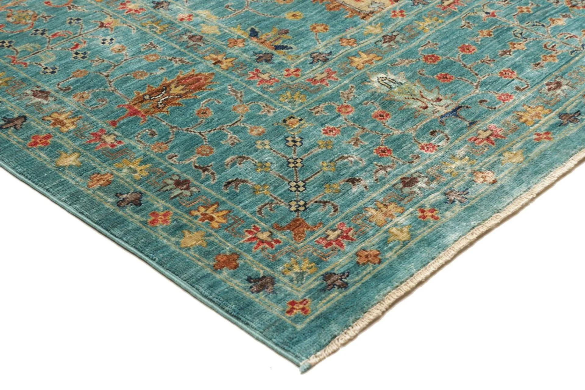 Hand-Knotted Samarkand Pakistani Rug, 207 × 294 cm, Wool - Image 5