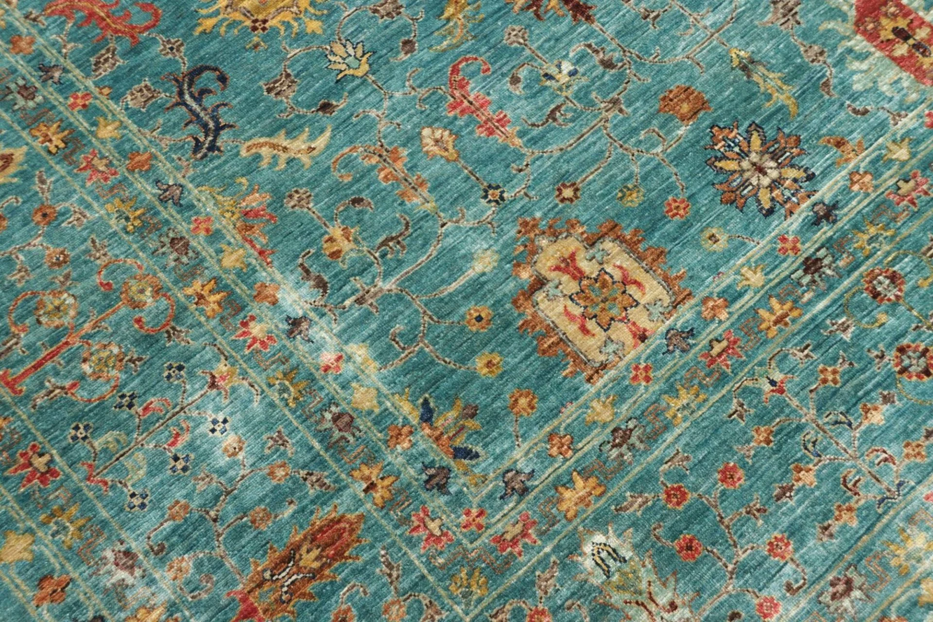 Hand-Knotted Samarkand Pakistani Rug, 207 × 294 cm, Wool - Image 6