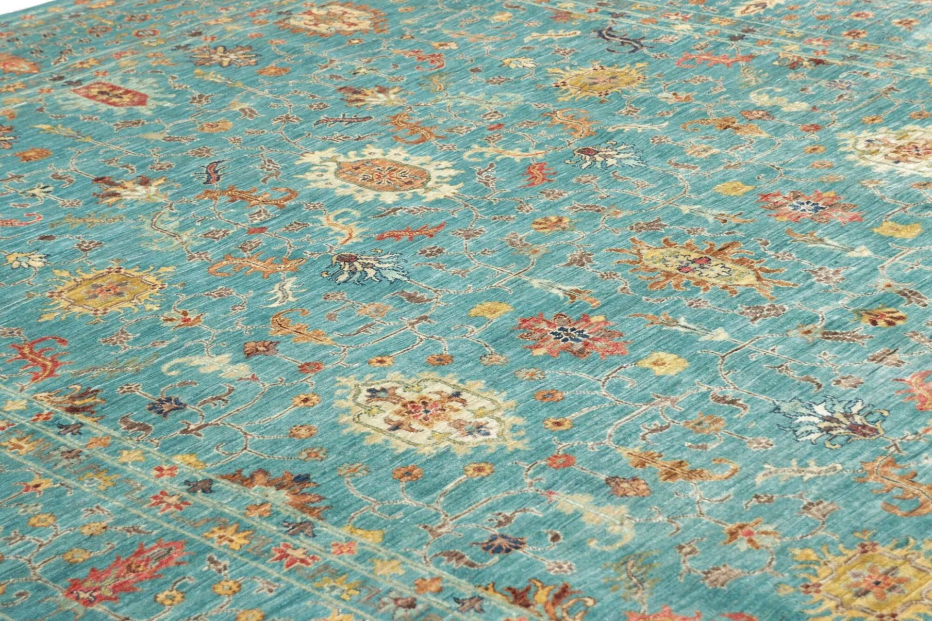 Hand-Knotted Samarkand Pakistani Rug, 207 × 294 cm, Wool - Image 7