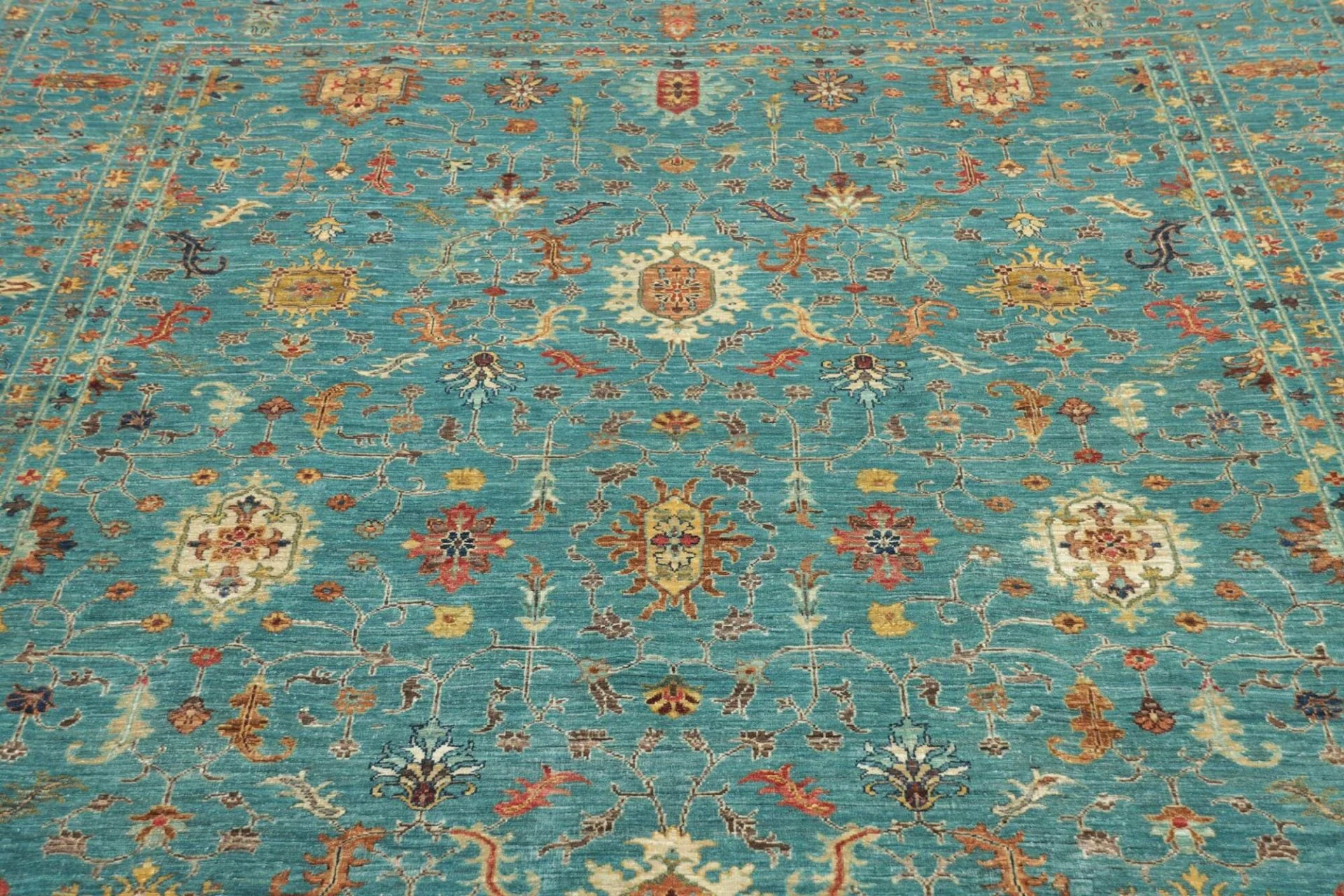 Hand-Knotted Samarkand Pakistani Rug, 207 × 294 cm, Wool - Image 8