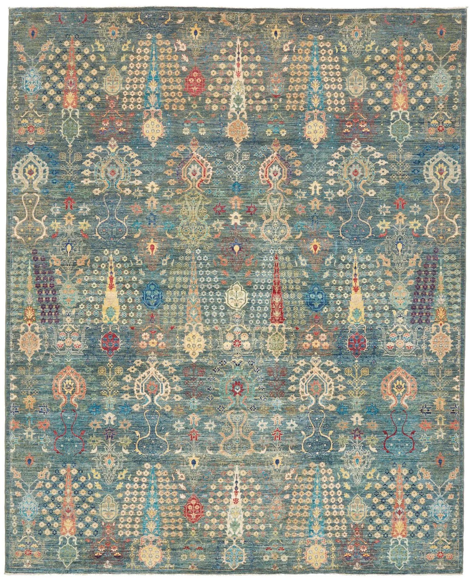 Hand-Knotted Samarkand Pakistani Rug, 247 × 302 cm, Wool