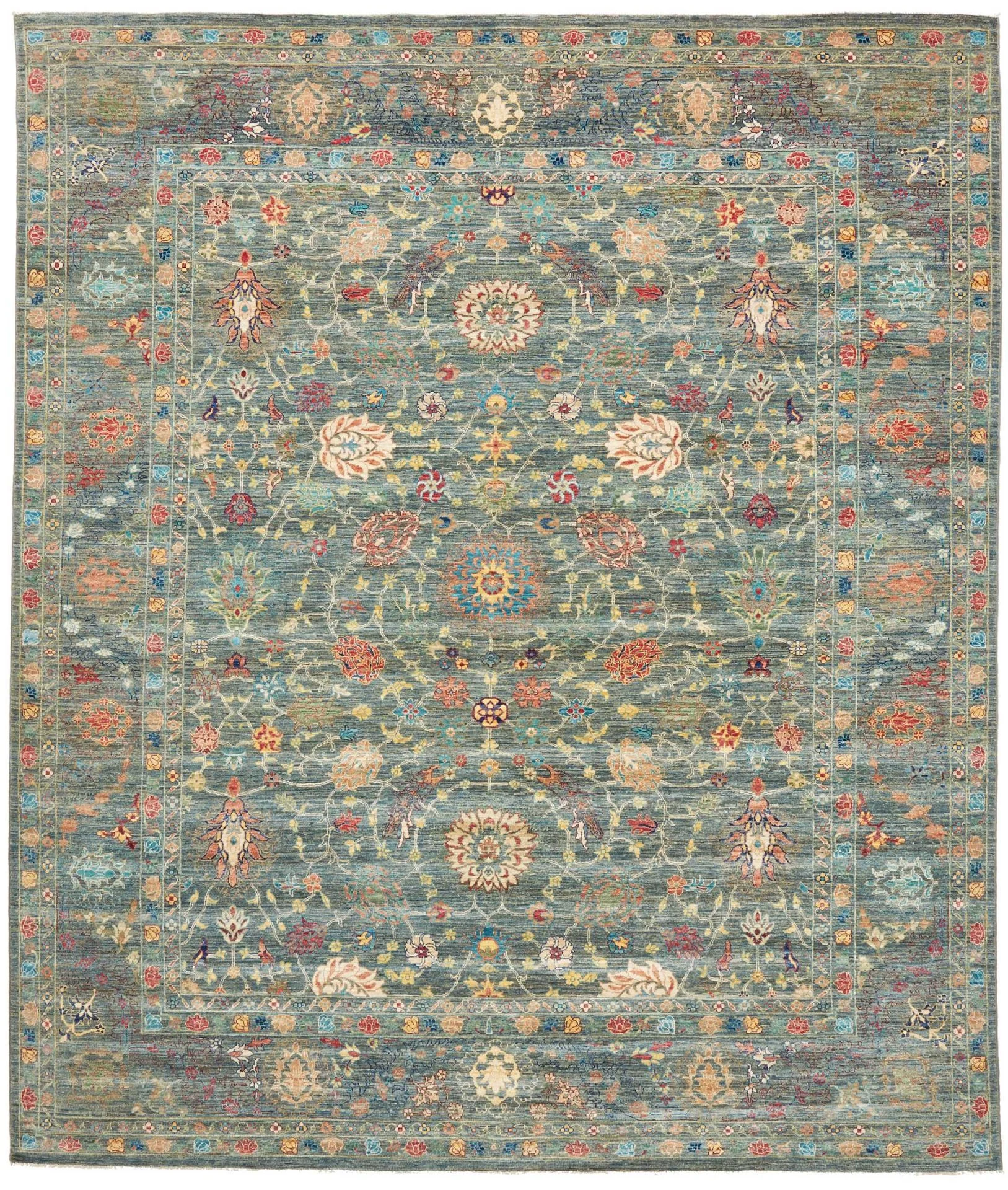Hand-Knotted Samarkand Pakistani Rug, 248 × 298 cm, Wool