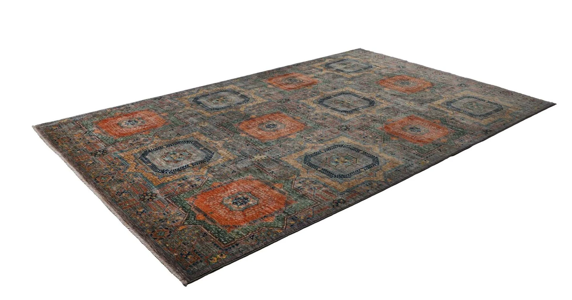 Alternative view of Mamluk Pakistani Rug 203 × 301 cm in Wool, hand-knotted