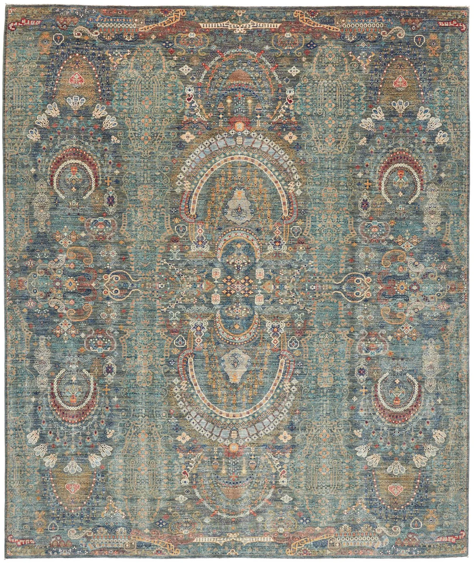 Hand-Knotted Samarkand Pakistani Rug, 251 × 303 cm, Wool
