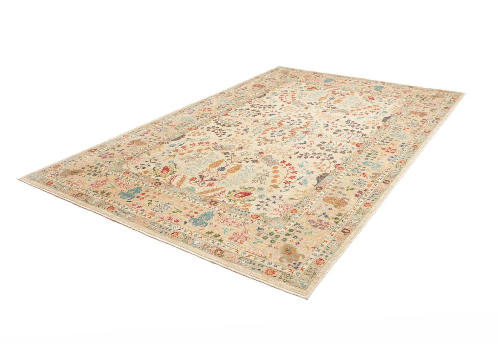 Alternative view of Hand-Knotted Samarkand Pakistani Rug, 205 × 304 cm, Wool