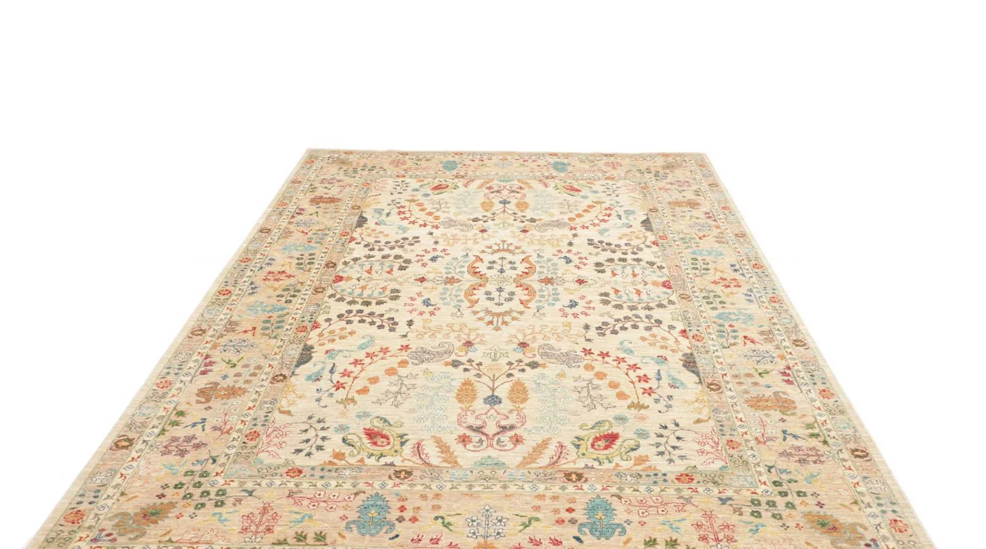 Hand-Knotted Samarkand Pakistani Rug, 205 × 304 cm, Wool - Image 4
