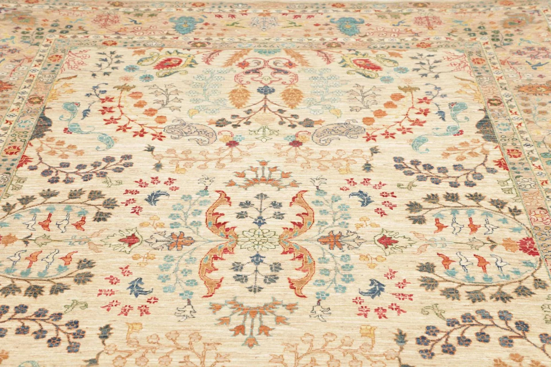 Hand-Knotted Samarkand Pakistani Rug, 205 × 304 cm, Wool - Image 8