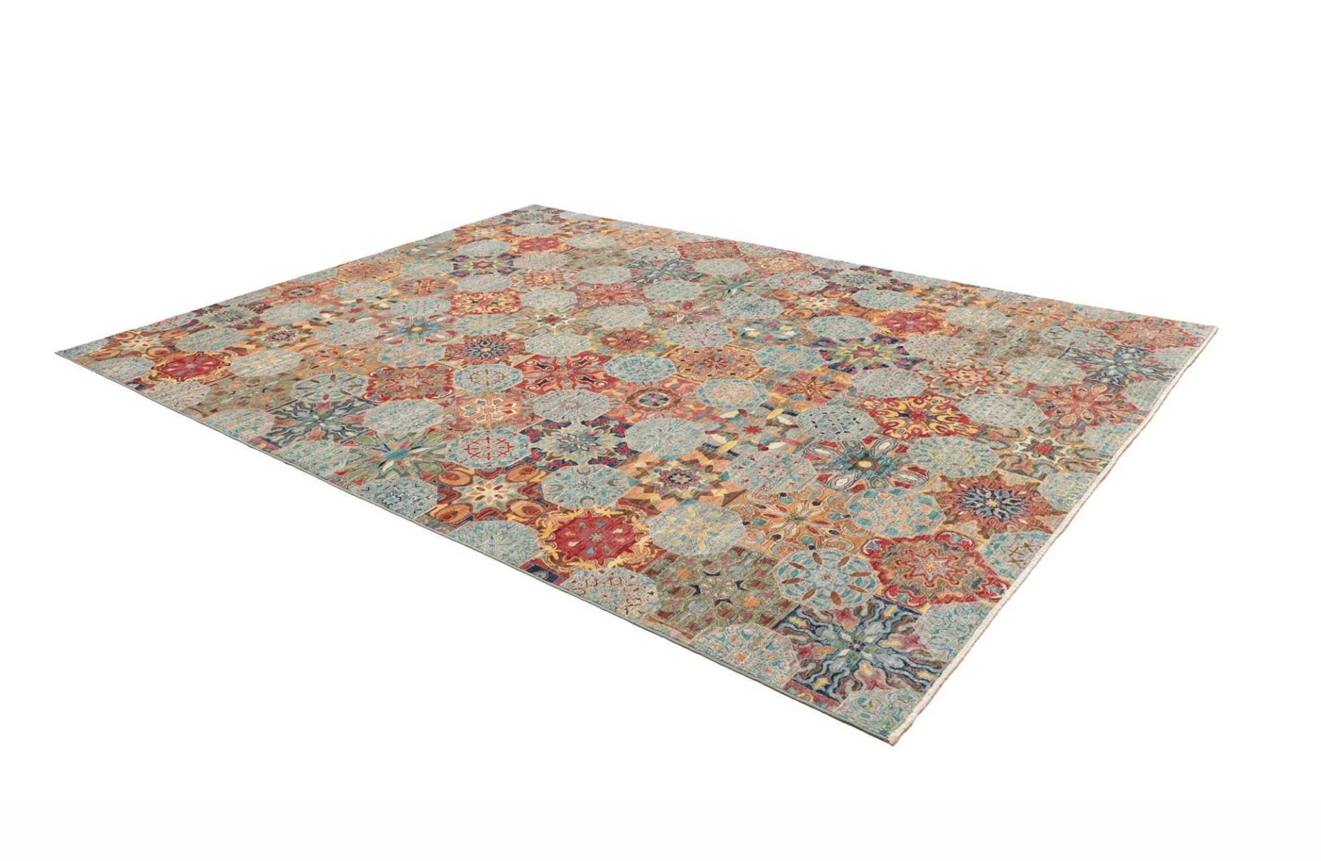 Wool Samarkand Pakistani Rug 245 × 299 cm, hand-knotted - Image 3
