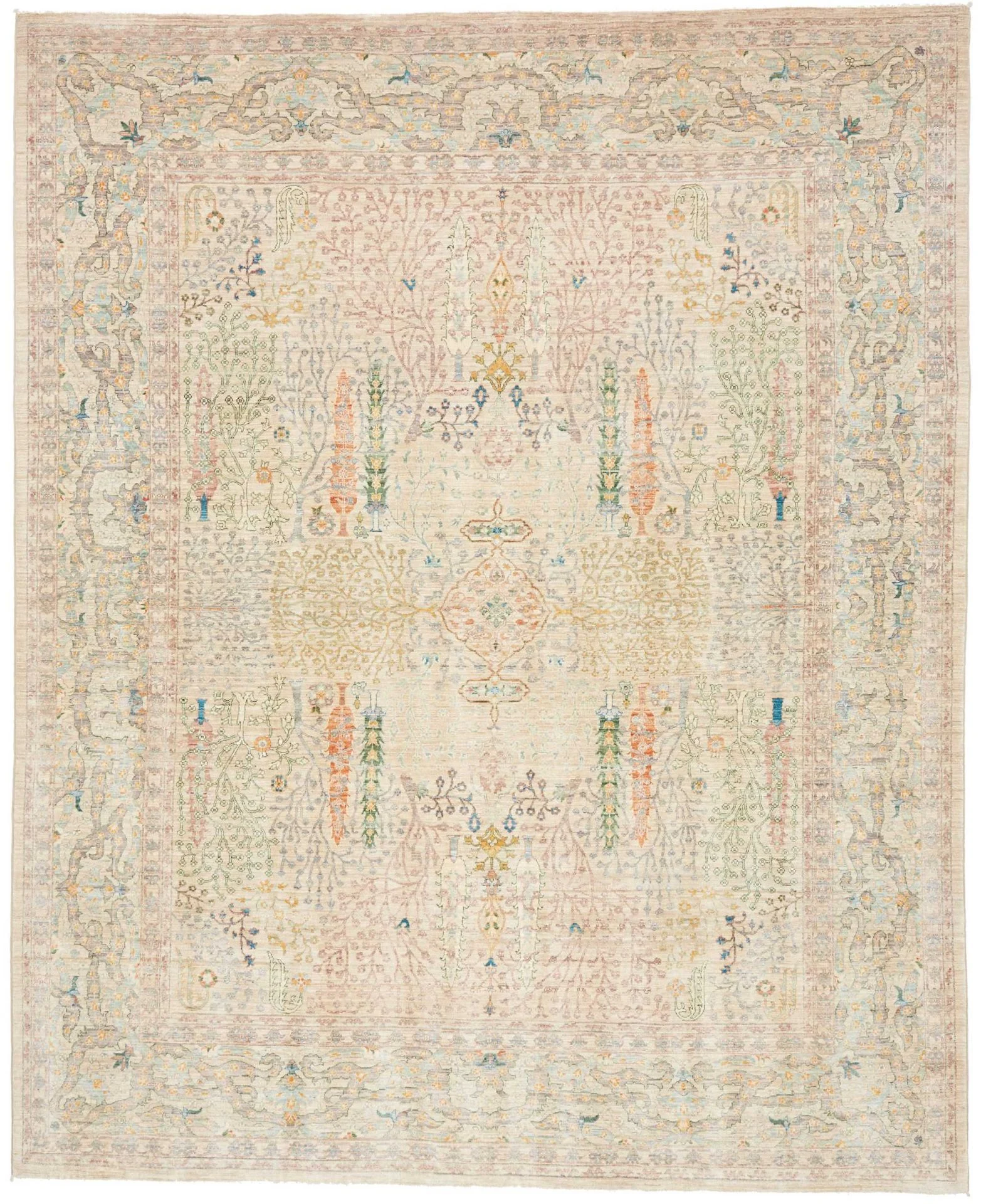 Wool Samarkand Pakistani Rug 243 × 301 cm, hand-knotted