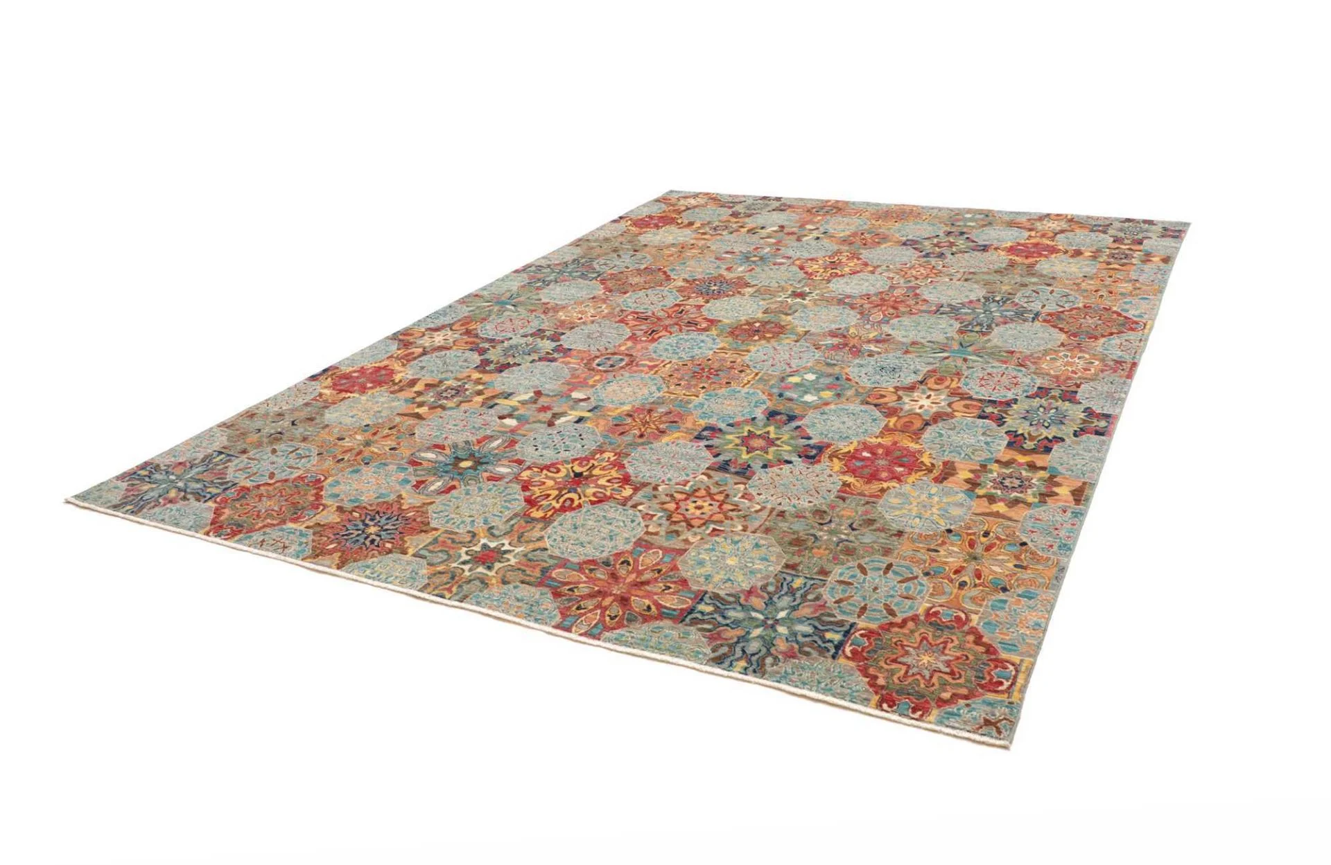 Alternative view of Wool Samarkand Pakistani Rug 240 × 306 cm, hand-knotted