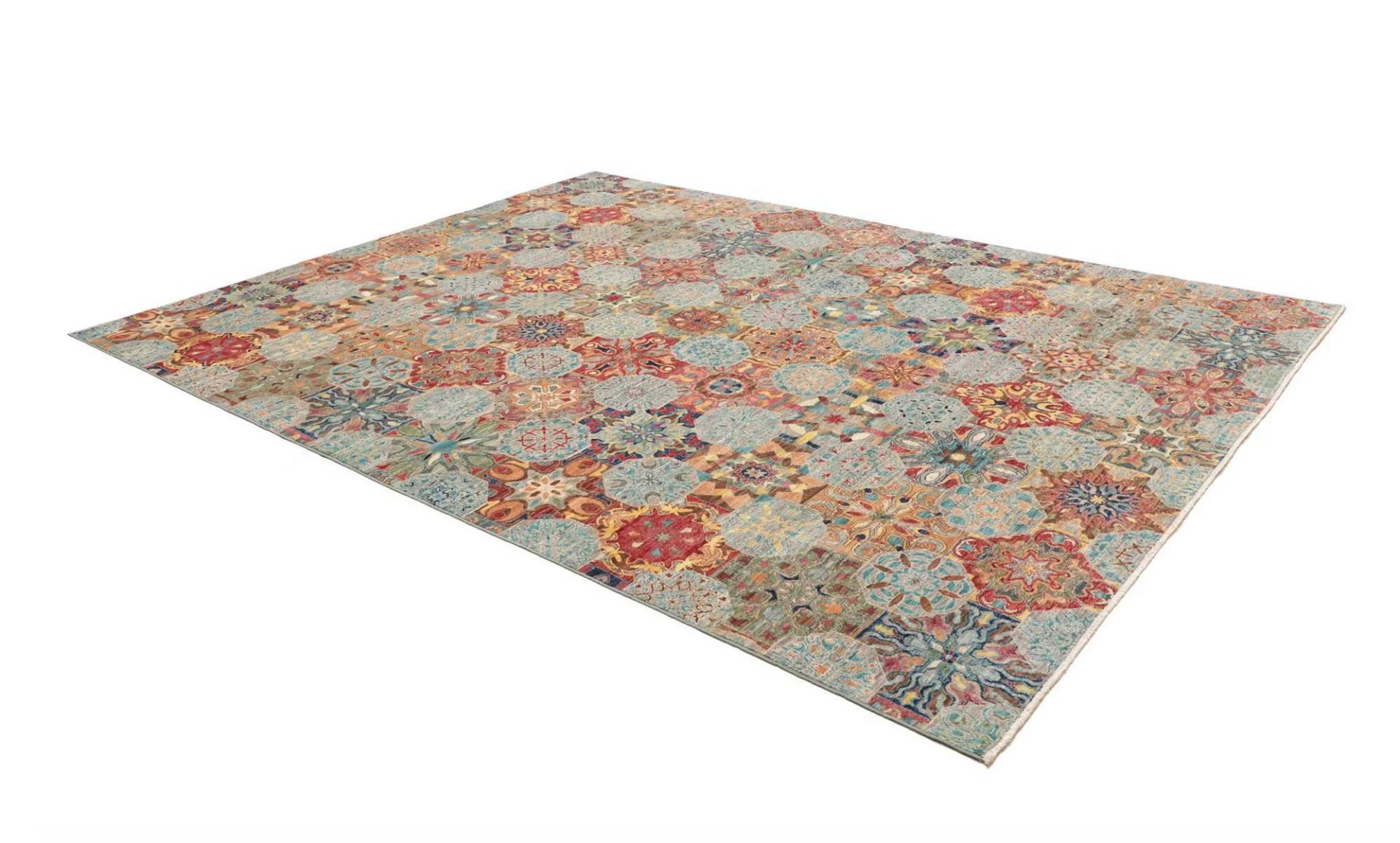 Wool Samarkand Pakistani Rug 240 × 306 cm, hand-knotted - Image 3