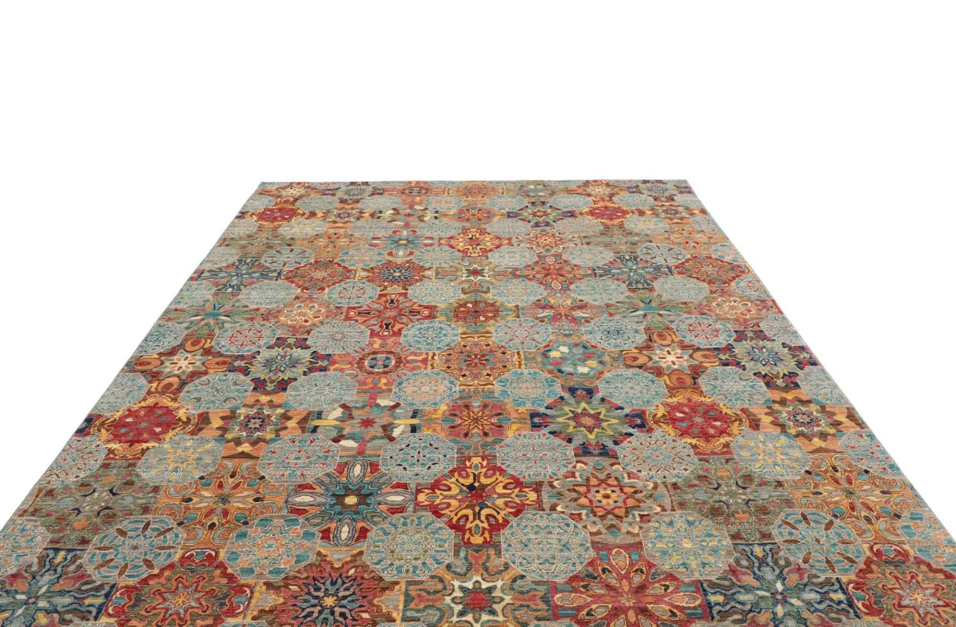 Wool Samarkand Pakistani Rug 240 × 306 cm, hand-knotted - Image 4