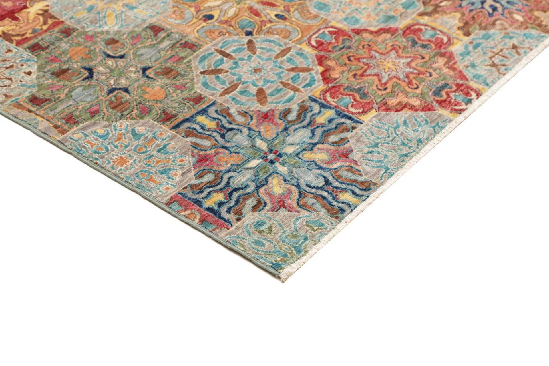 Wool Samarkand Pakistani Rug 240 × 306 cm, hand-knotted - Image 5
