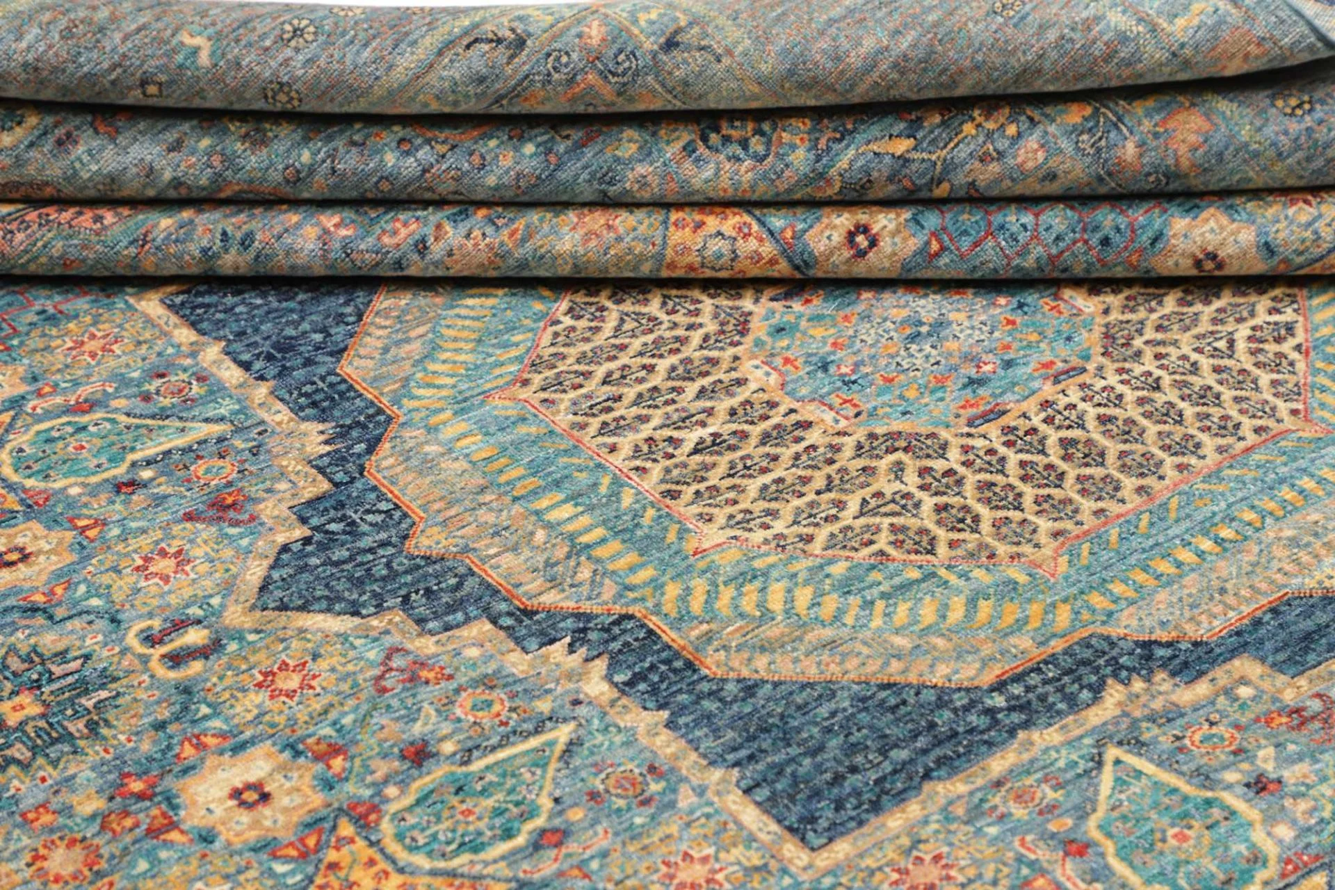 Mamluk Pakistani Rug 209 × 289 cm in Wool, hand-knotted - Image 10