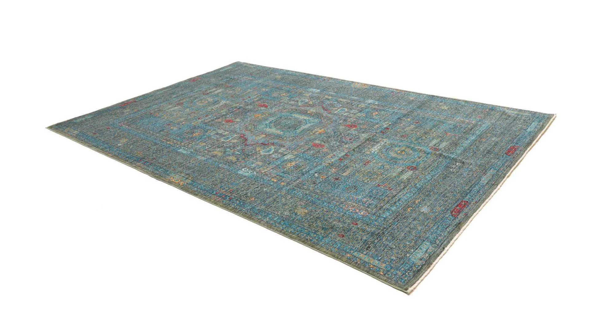 Hand-Knotted Mamluk Pakistani Rug, 202 × 303 cm, Wool - Image 3