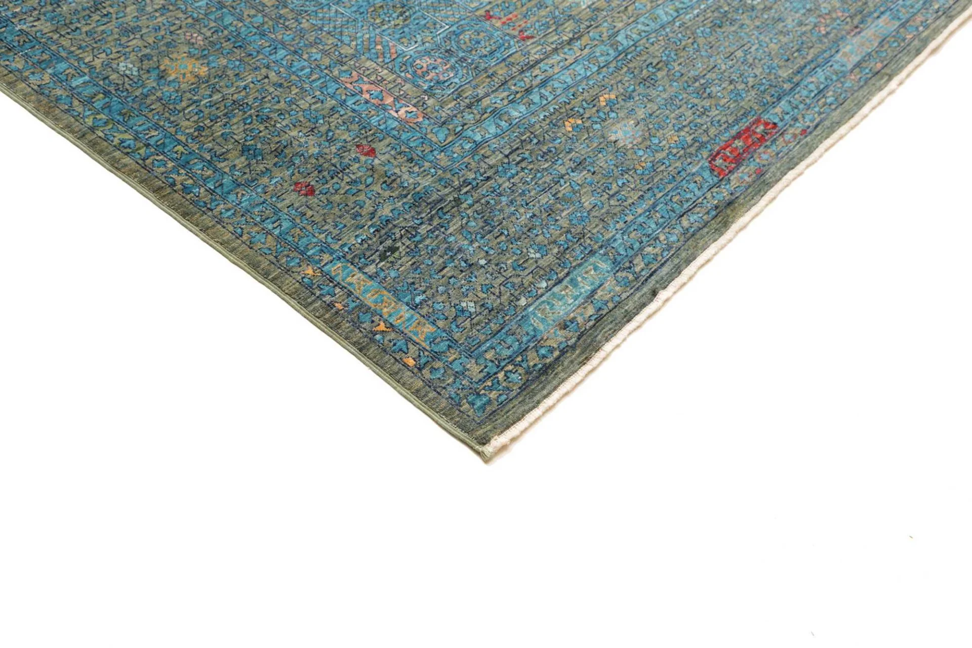 Hand-Knotted Mamluk Pakistani Rug, 202 × 303 cm, Wool - Image 5