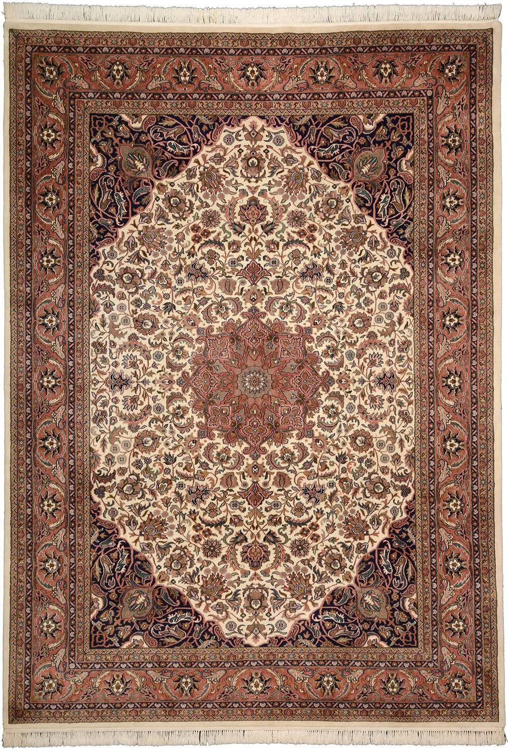 Sarouk Indian Rug 251 × 357 cm in Wool, hand-knotted