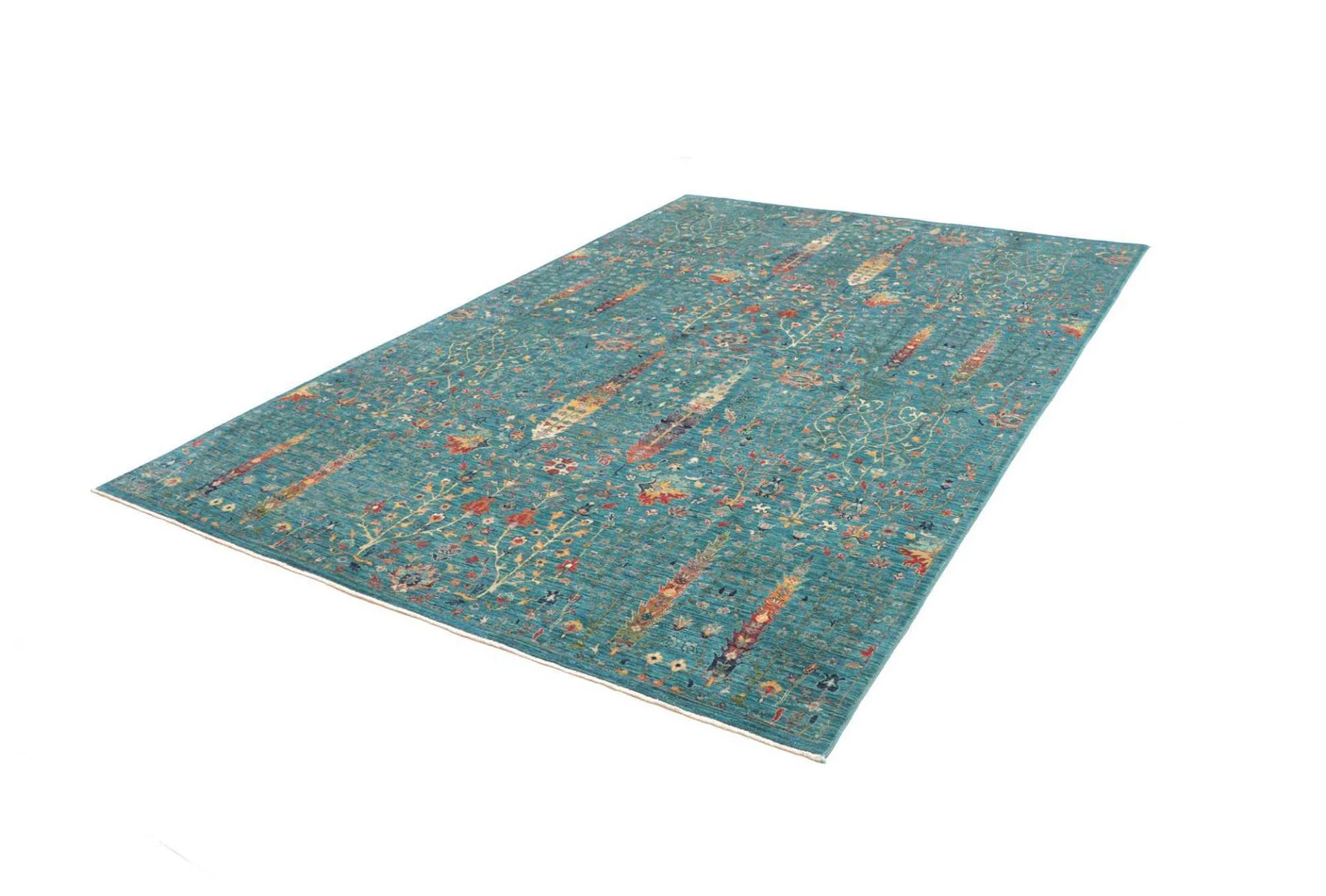 Alternative view of Wool Samarkand Pakistani Rug 206 × 295 cm, hand-knotted