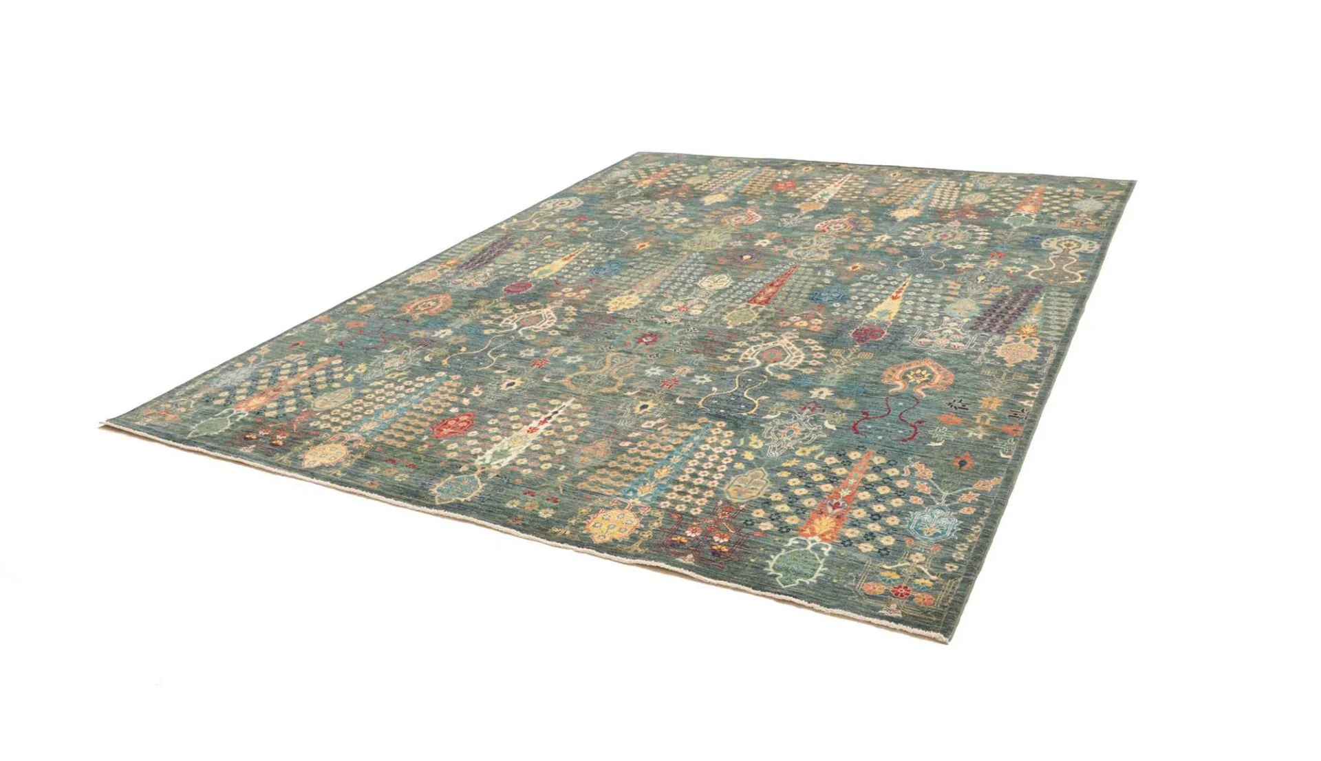 Alternative view of Hand-Knotted Samarkand Pakistani Rug, 247 × 302 cm, Wool