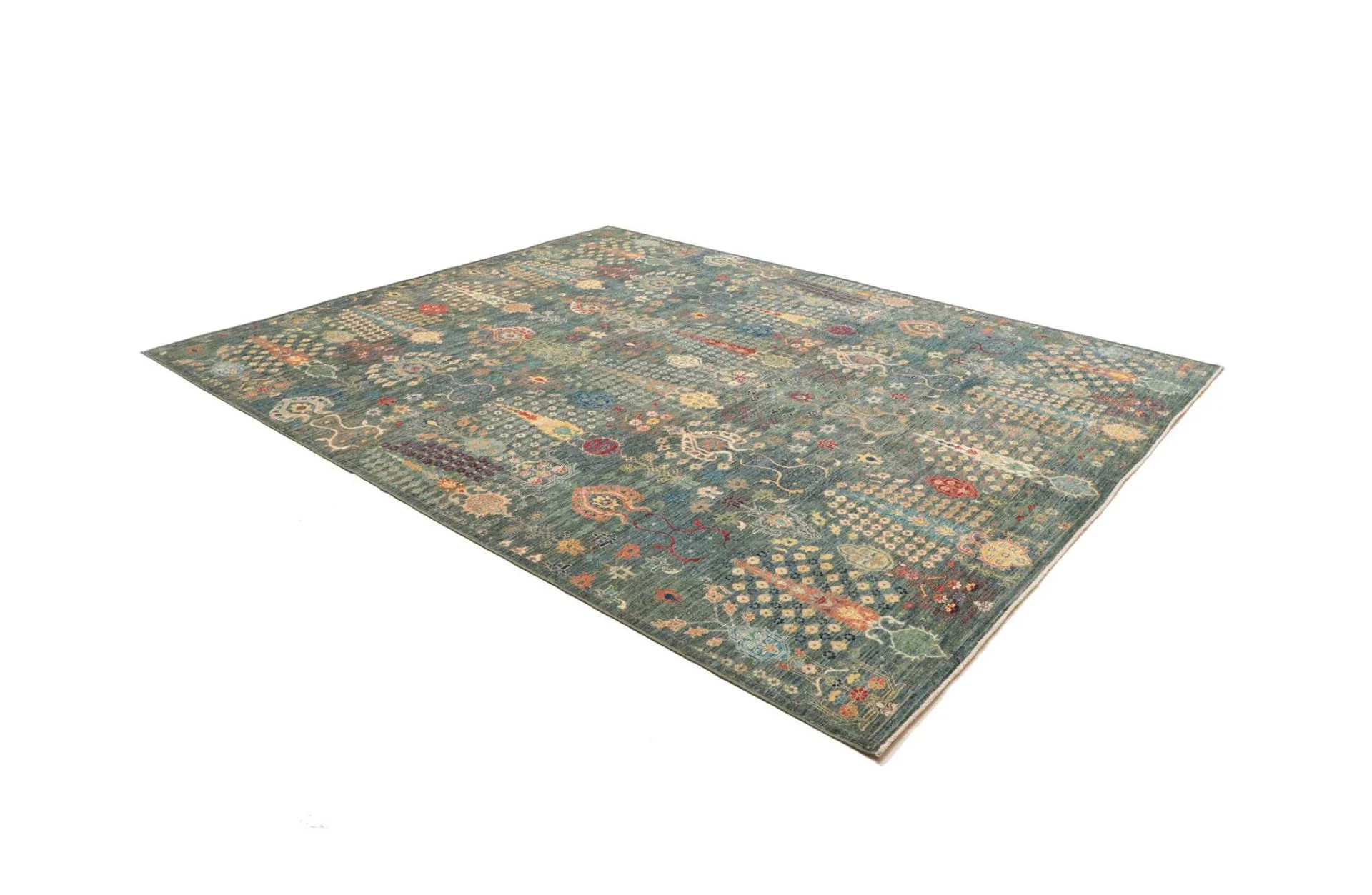 Hand-Knotted Samarkand Pakistani Rug, 247 × 302 cm, Wool - Image 3