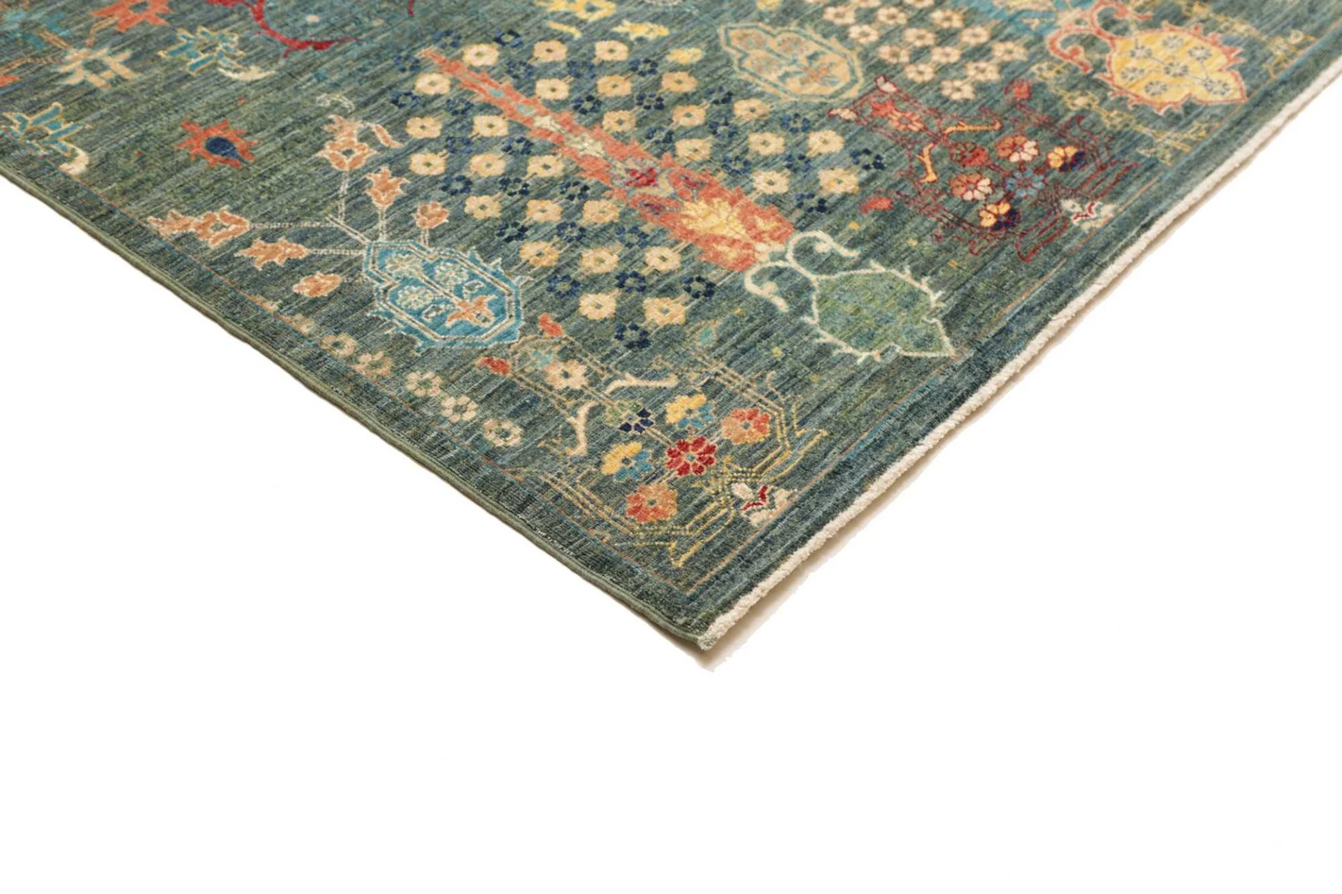 Hand-Knotted Samarkand Pakistani Rug, 247 × 302 cm, Wool - Image 5