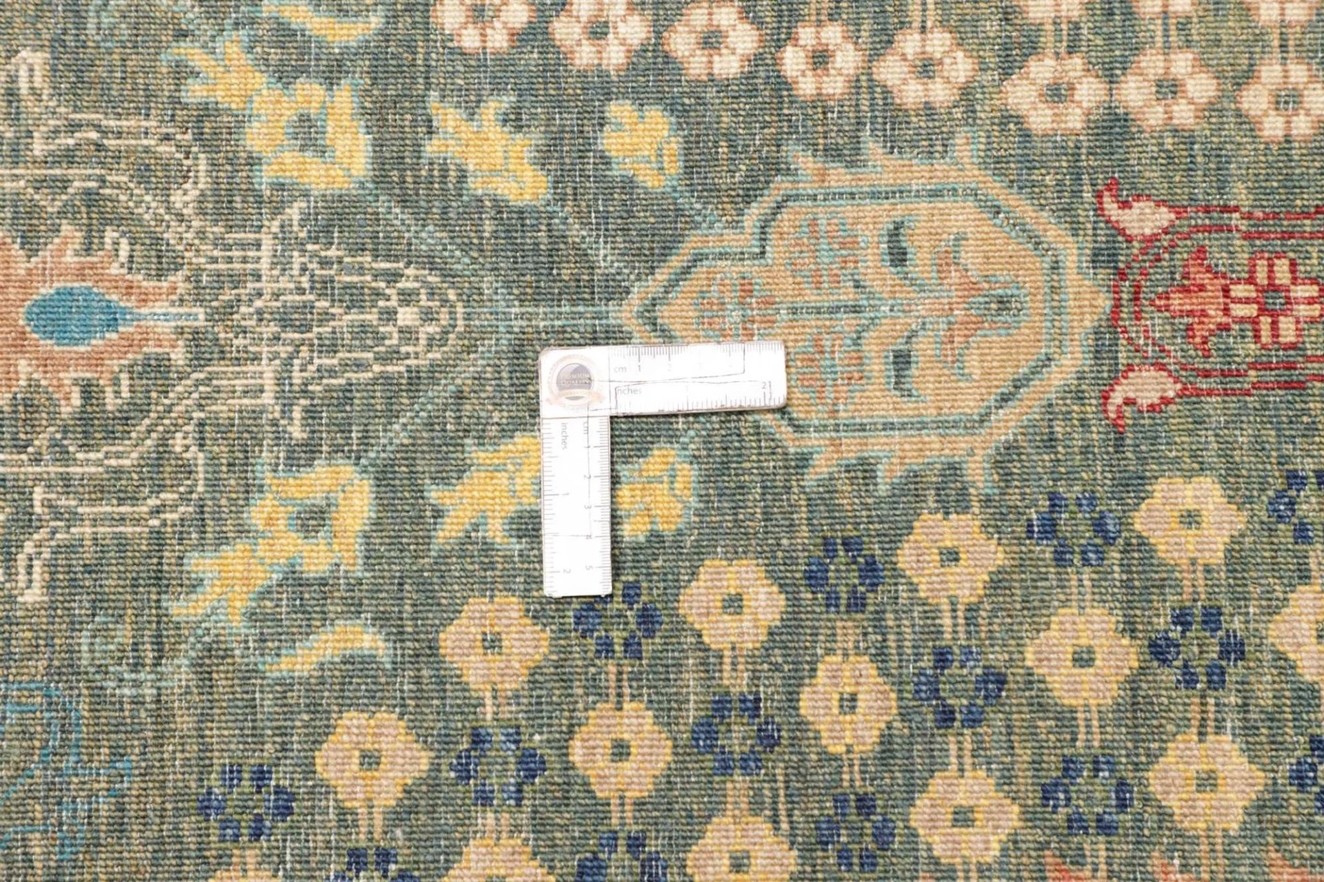 Hand-Knotted Samarkand Pakistani Rug, 247 × 302 cm, Wool - Image 11