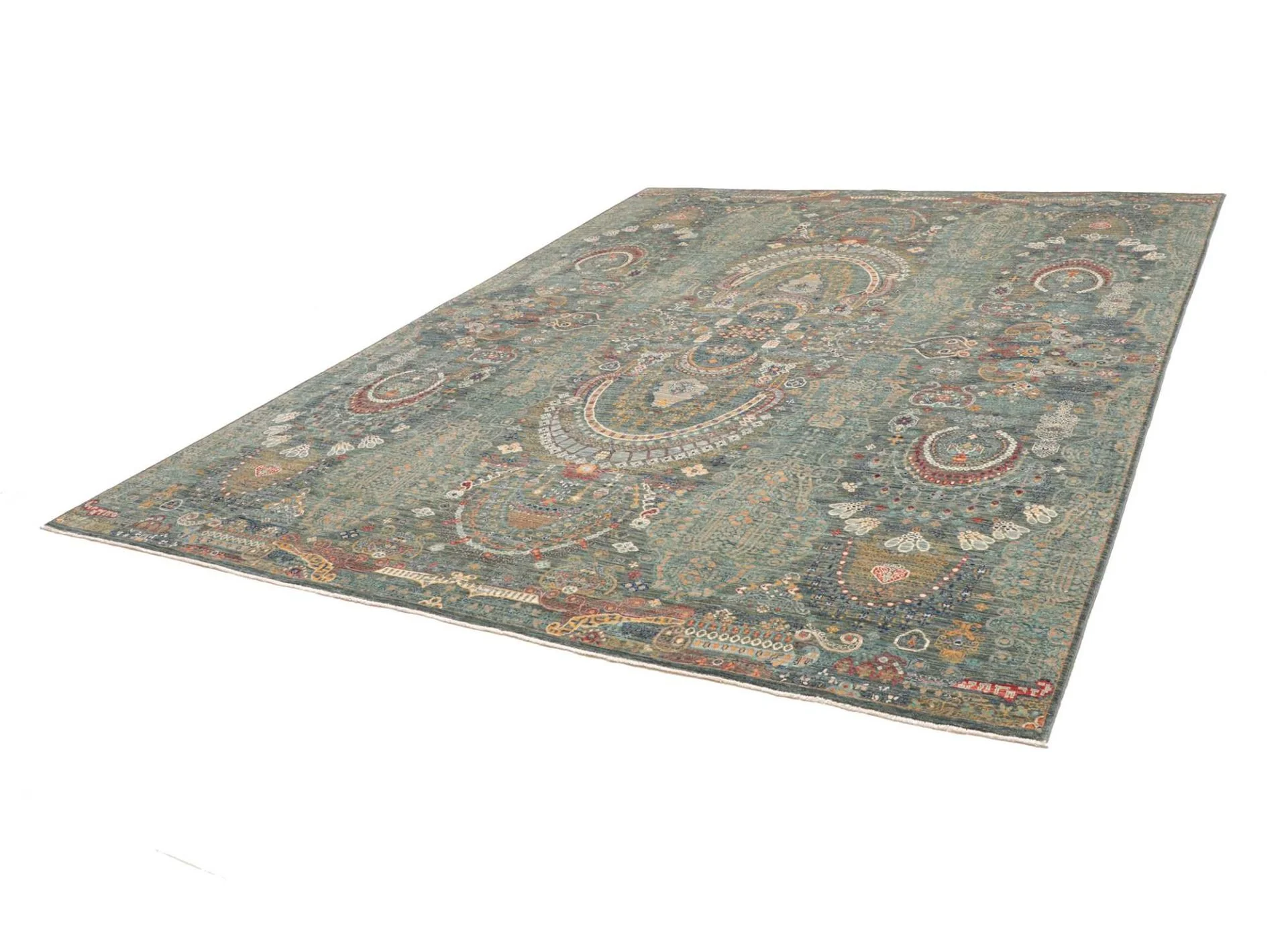 Alternative view of Hand-Knotted Samarkand Pakistani Rug, 251 × 303 cm, Wool