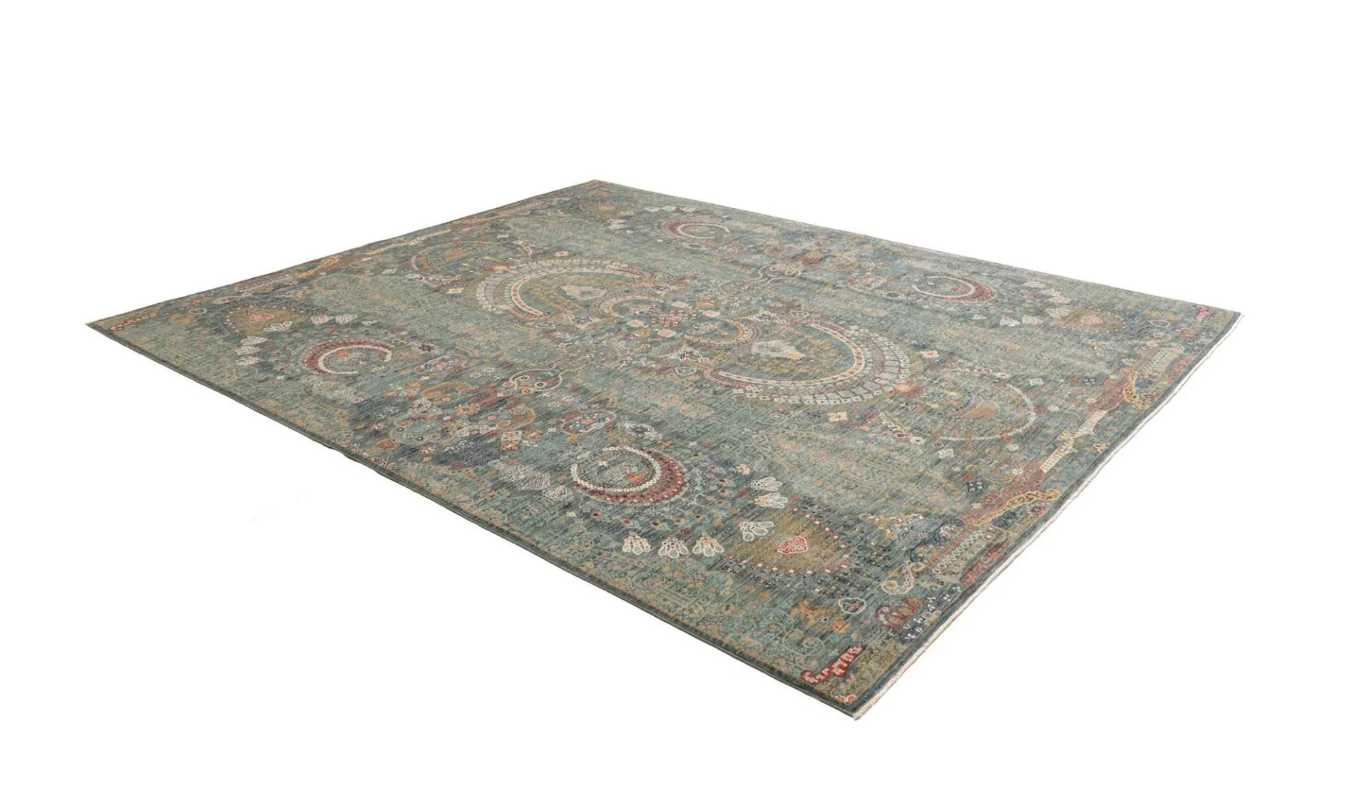Hand-Knotted Samarkand Pakistani Rug, 251 × 303 cm, Wool - Image 3