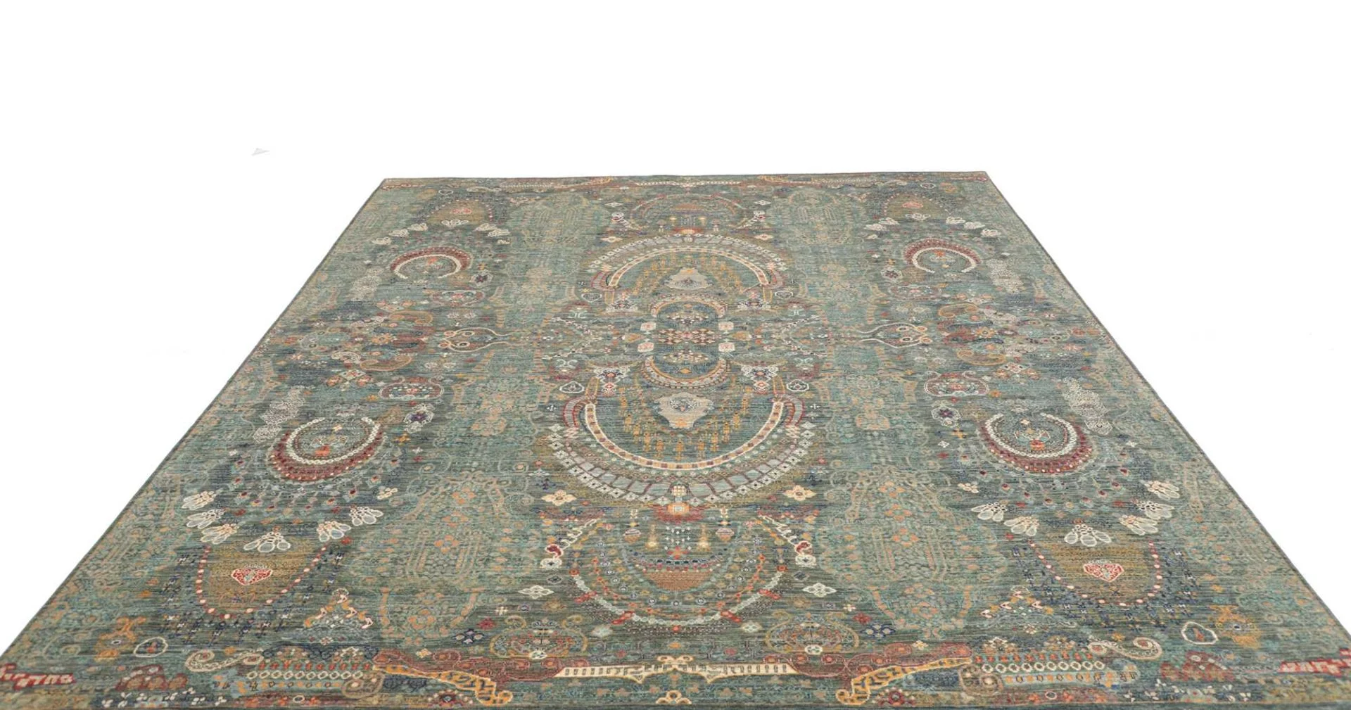 Hand-Knotted Samarkand Pakistani Rug, 251 × 303 cm, Wool - Image 4
