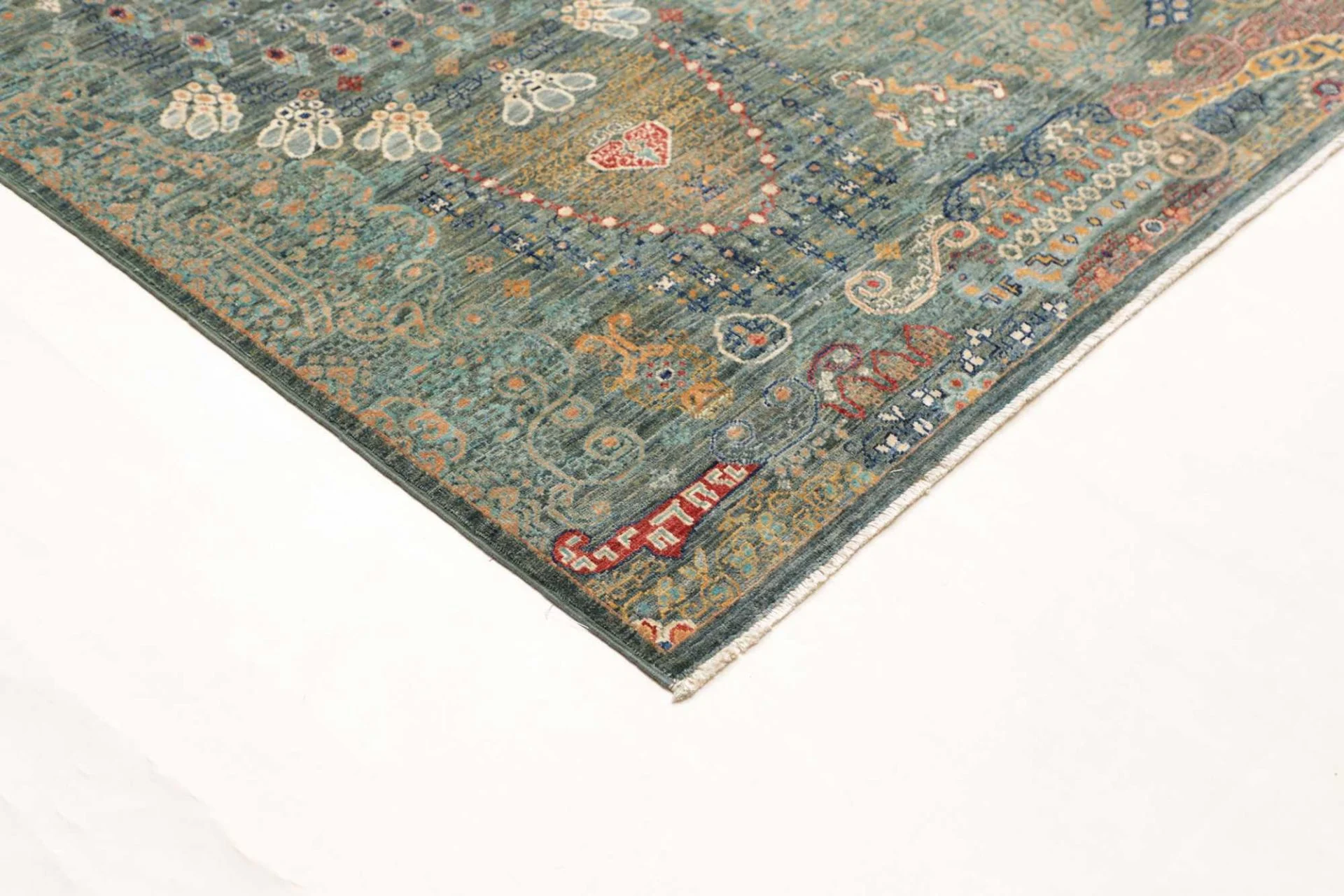 Hand-Knotted Samarkand Pakistani Rug, 251 × 303 cm, Wool - Image 5