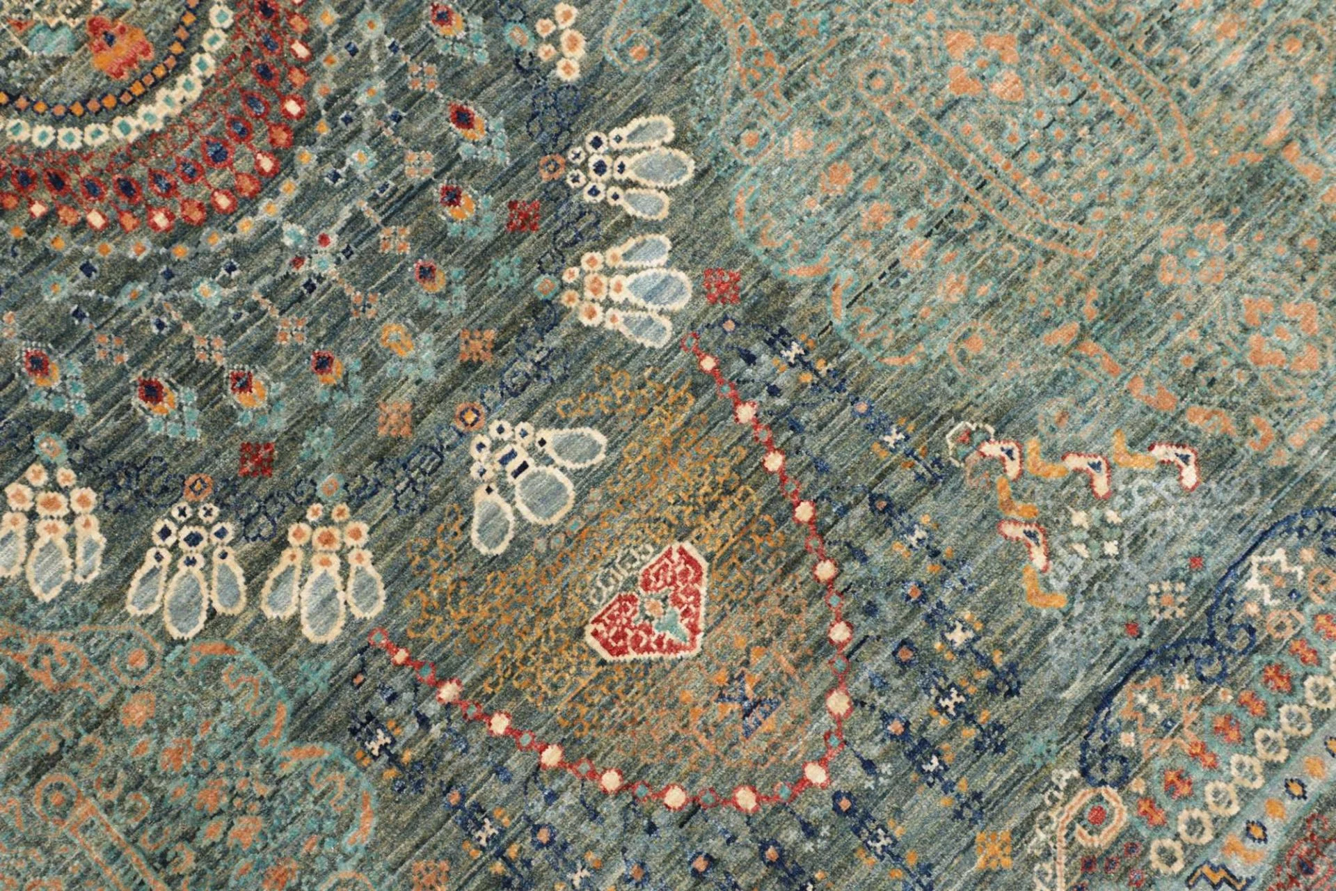 Hand-Knotted Samarkand Pakistani Rug, 251 × 303 cm, Wool - Image 6