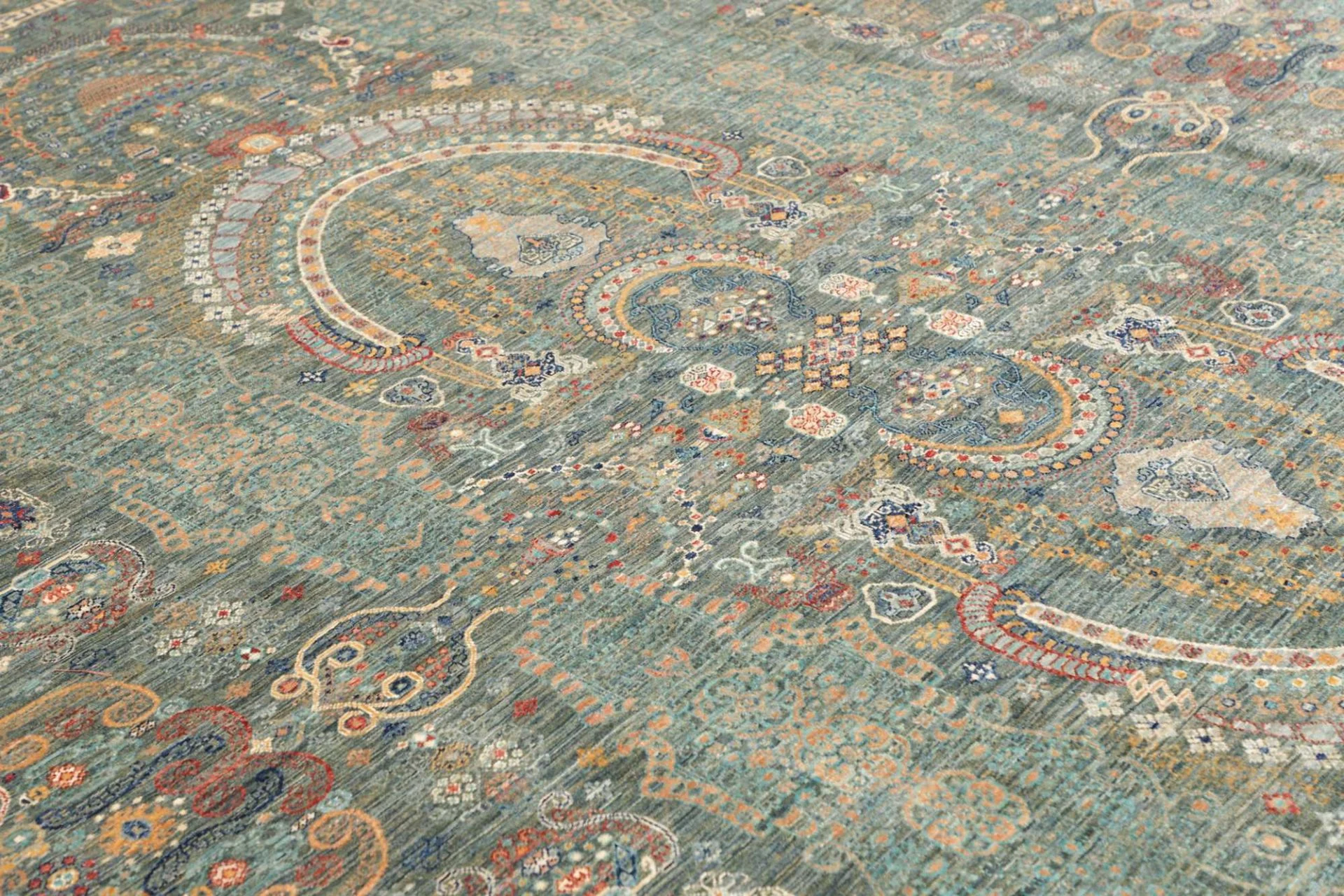 Hand-Knotted Samarkand Pakistani Rug, 251 × 303 cm, Wool - Image 7