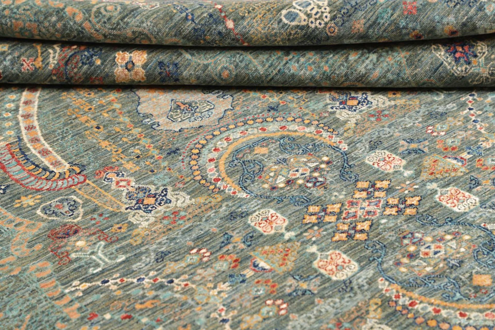 Hand-Knotted Samarkand Pakistani Rug, 251 × 303 cm, Wool - Image 10