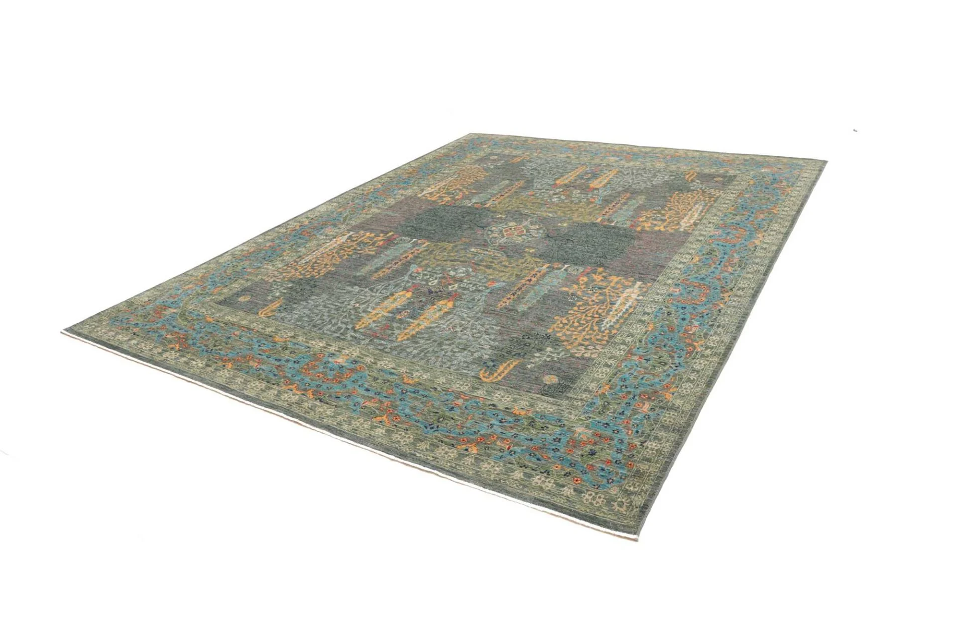 Alternative view of Wool Samarkand Pakistani Rug 249 × 307 cm, hand-knotted