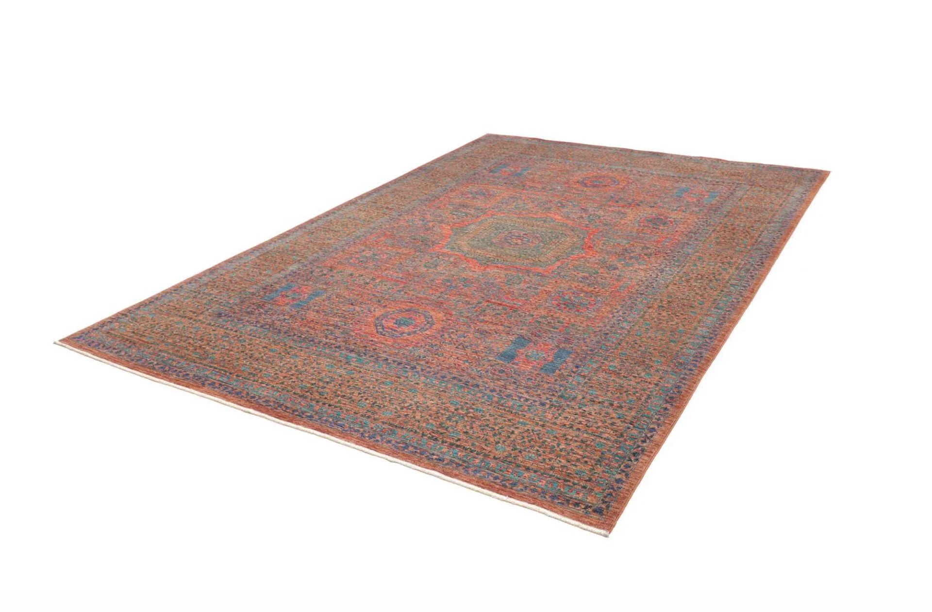 Alternative view of Wool Mamluk Pakistani Rug 211 × 300 cm, hand-knotted