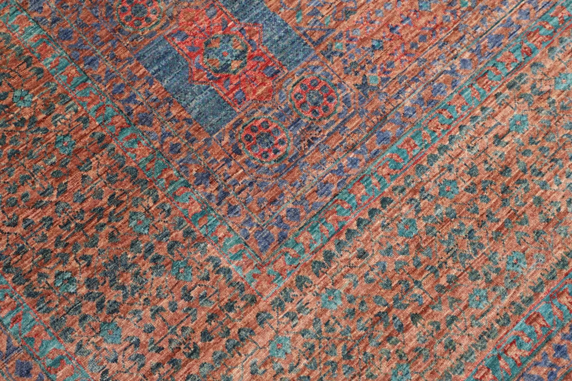 Wool Mamluk Pakistani Rug 211 × 300 cm, hand-knotted - Image 6
