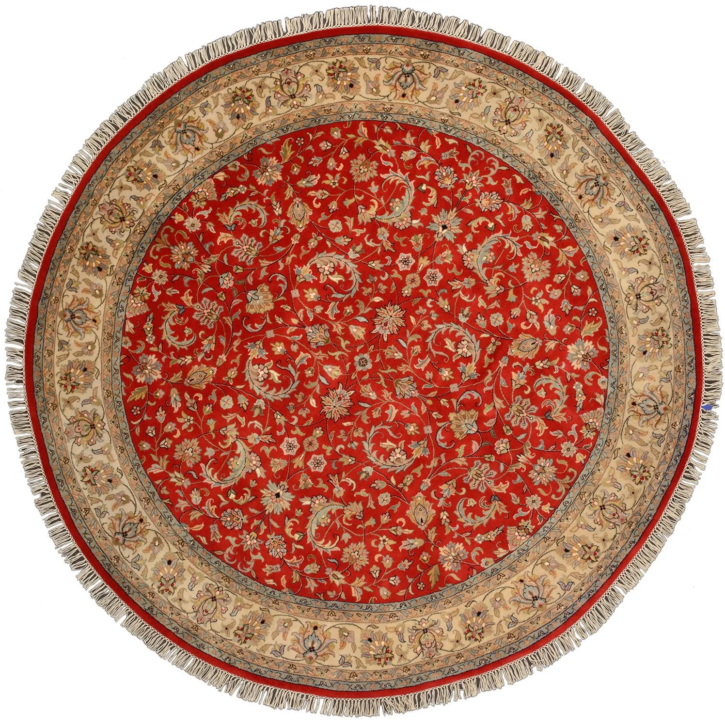 Isfahan Indian Rug 247 × 247 cm in Wool, hand-knotted