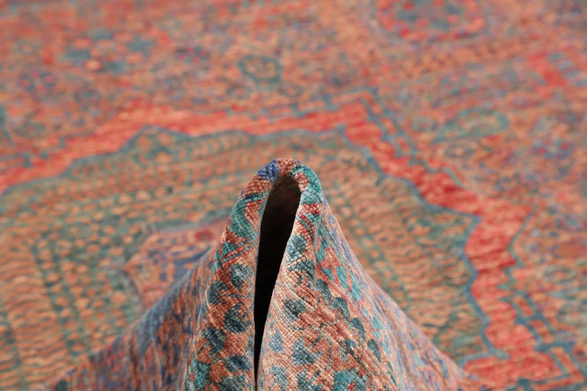 Wool Mamluk Pakistani Rug 211 × 300 cm, hand-knotted - Image 9
