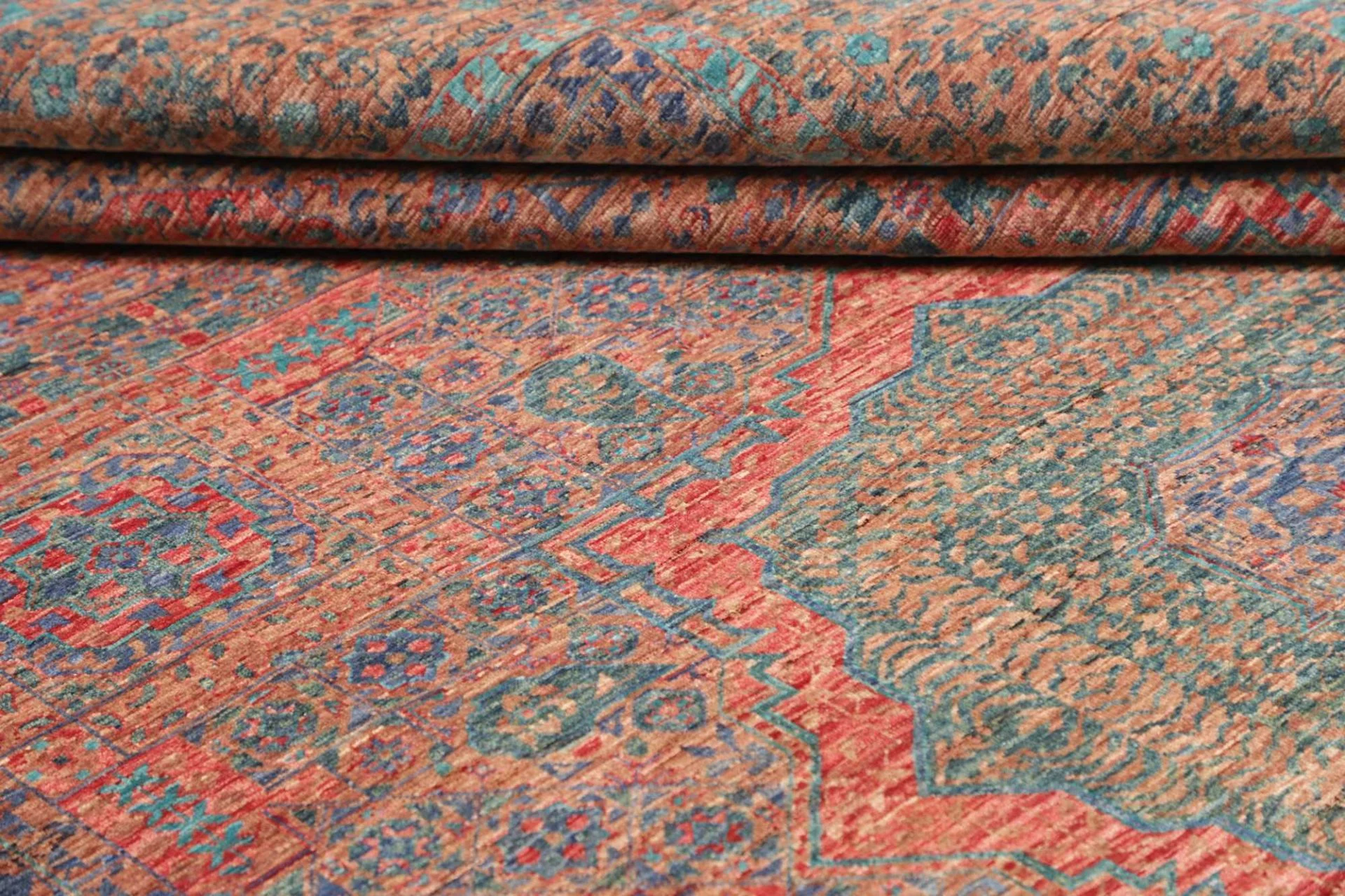 Wool Mamluk Pakistani Rug 211 × 300 cm, hand-knotted - Image 10