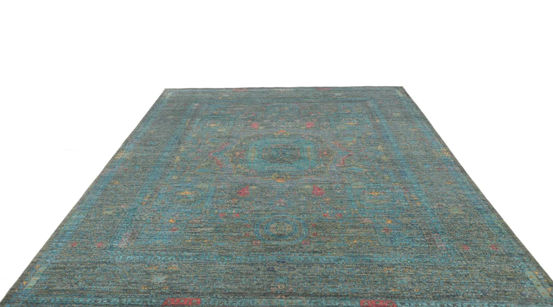 Wool Mamluk Pakistani Rug 248 × 306 cm, hand-knotted - Image 4
