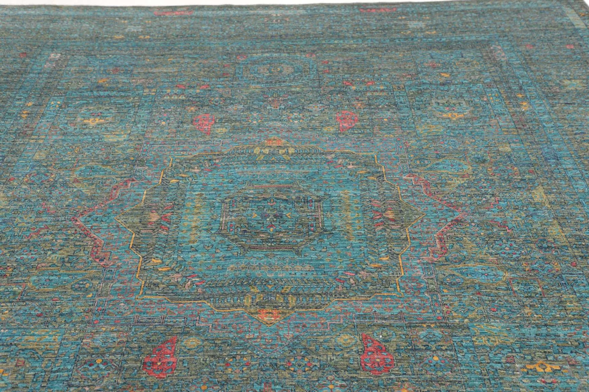 Wool Mamluk Pakistani Rug 248 × 306 cm, hand-knotted - Image 8