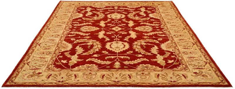 Alternative view of Hand-Knotted Ziegler Afghan Rug, 279 × 359 cm, Wool