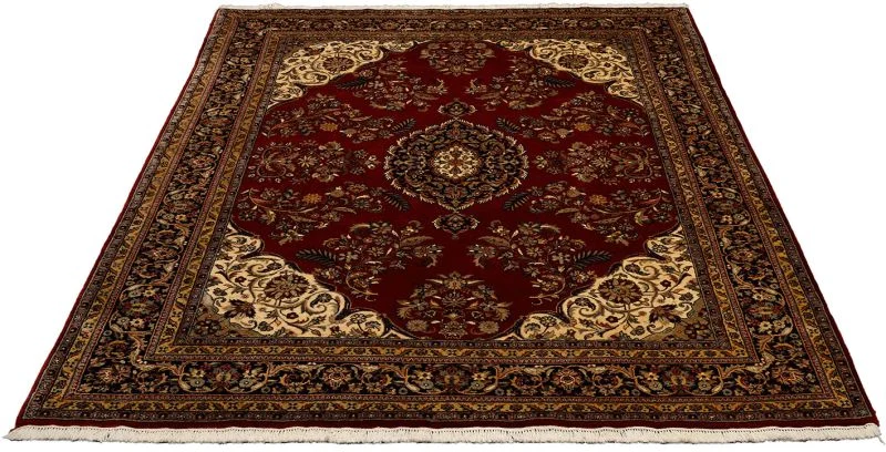 Alternative view of Sarouk Indian Rug 196 × 244 cm in Wool, hand-knotted