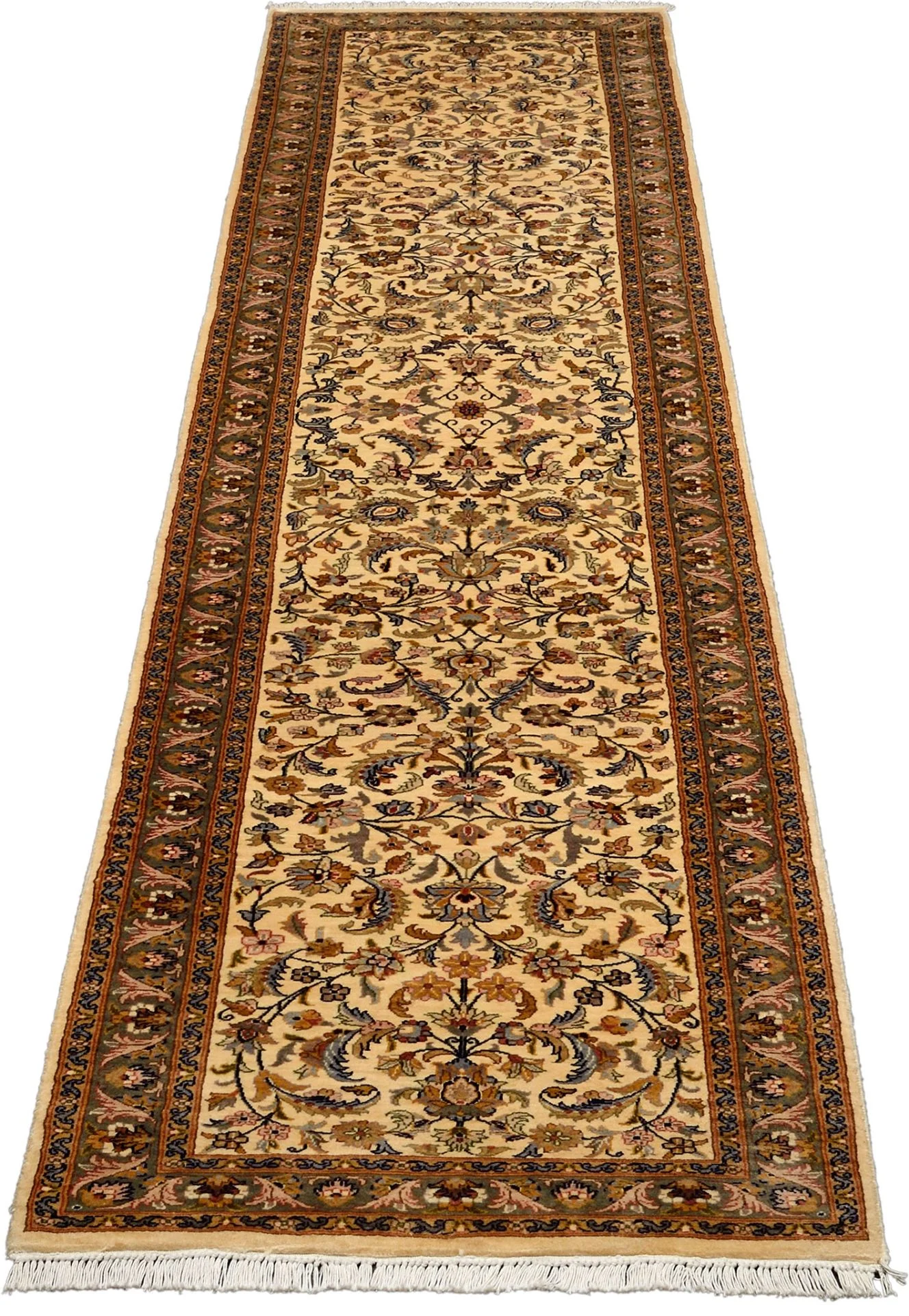 Alternative view of Tabriz Pakistani Rug 77 × 370 cm in Wool, hand-knotted
