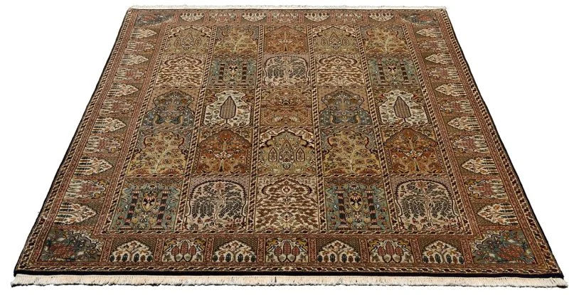 Alternative view of Wool Qom Indian Rug 176 × 235 cm, hand-knotted