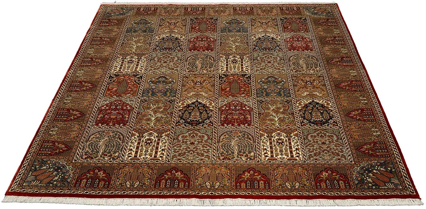 Alternative view of Hand-Knotted Qom Indian Rug, 200 × 250 cm, Wool