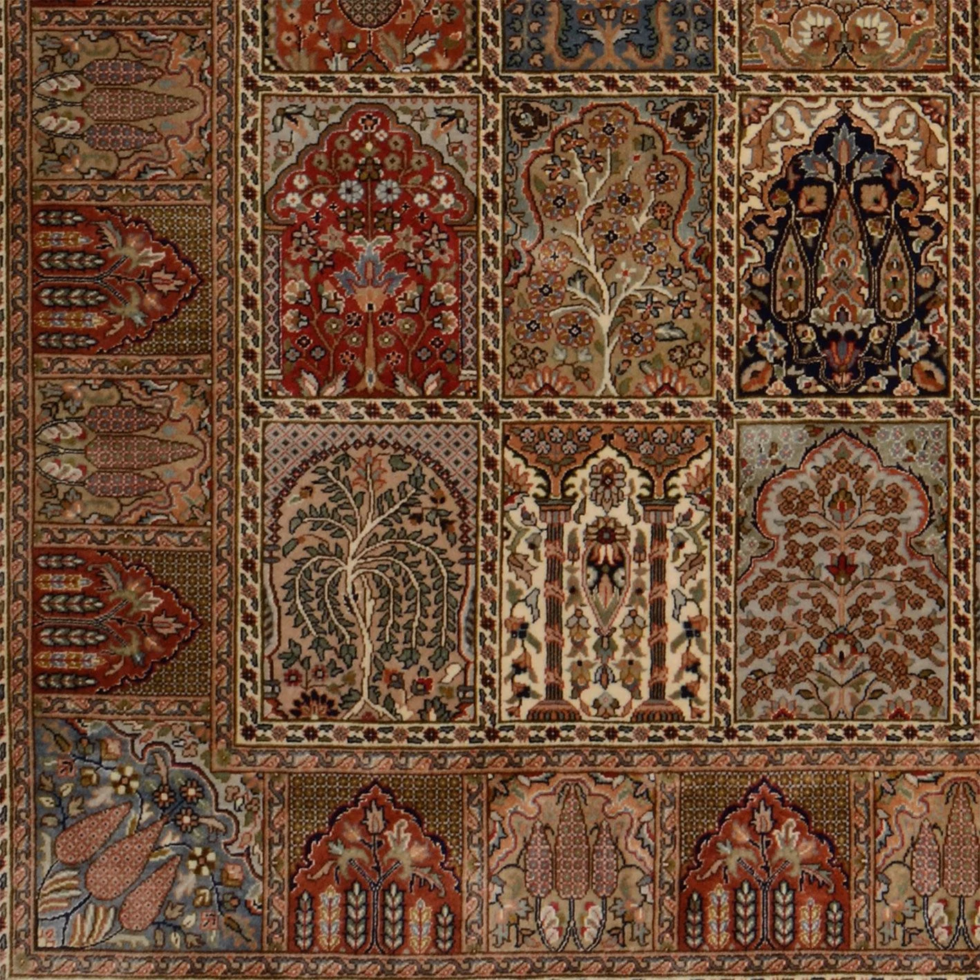 Hand-Knotted Qom Indian Rug, 200 × 250 cm, Wool - Image 4